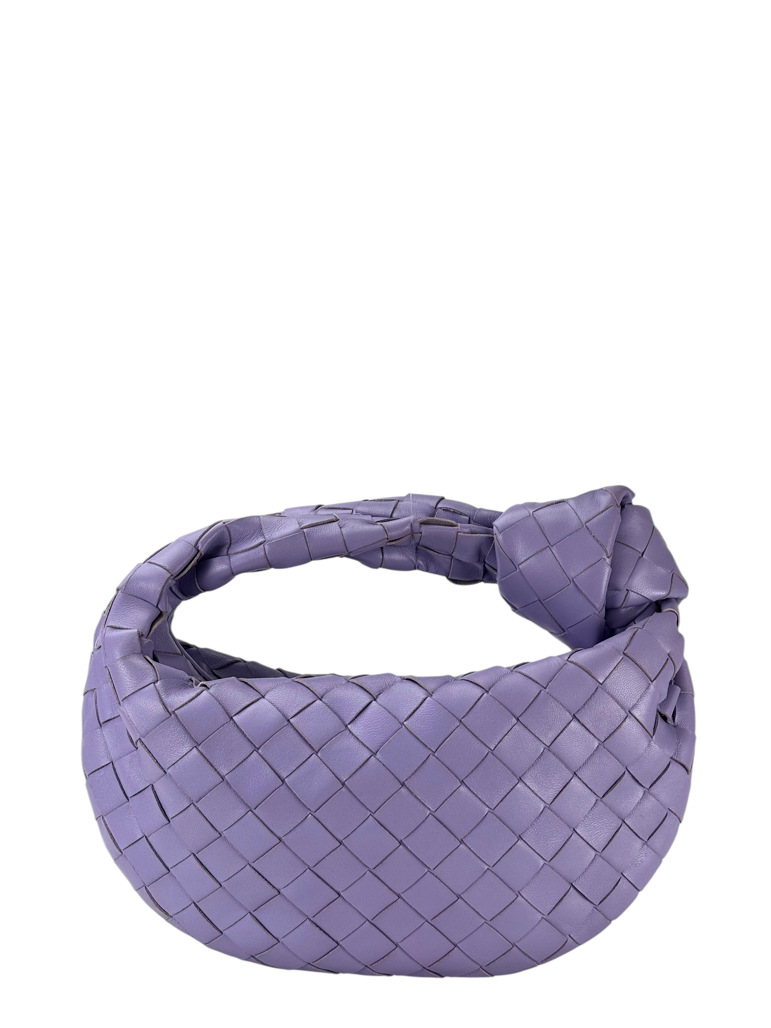 BOTTEGA VENETA - Purple Leather Nappa Intrecciato Jodie Handbag 
