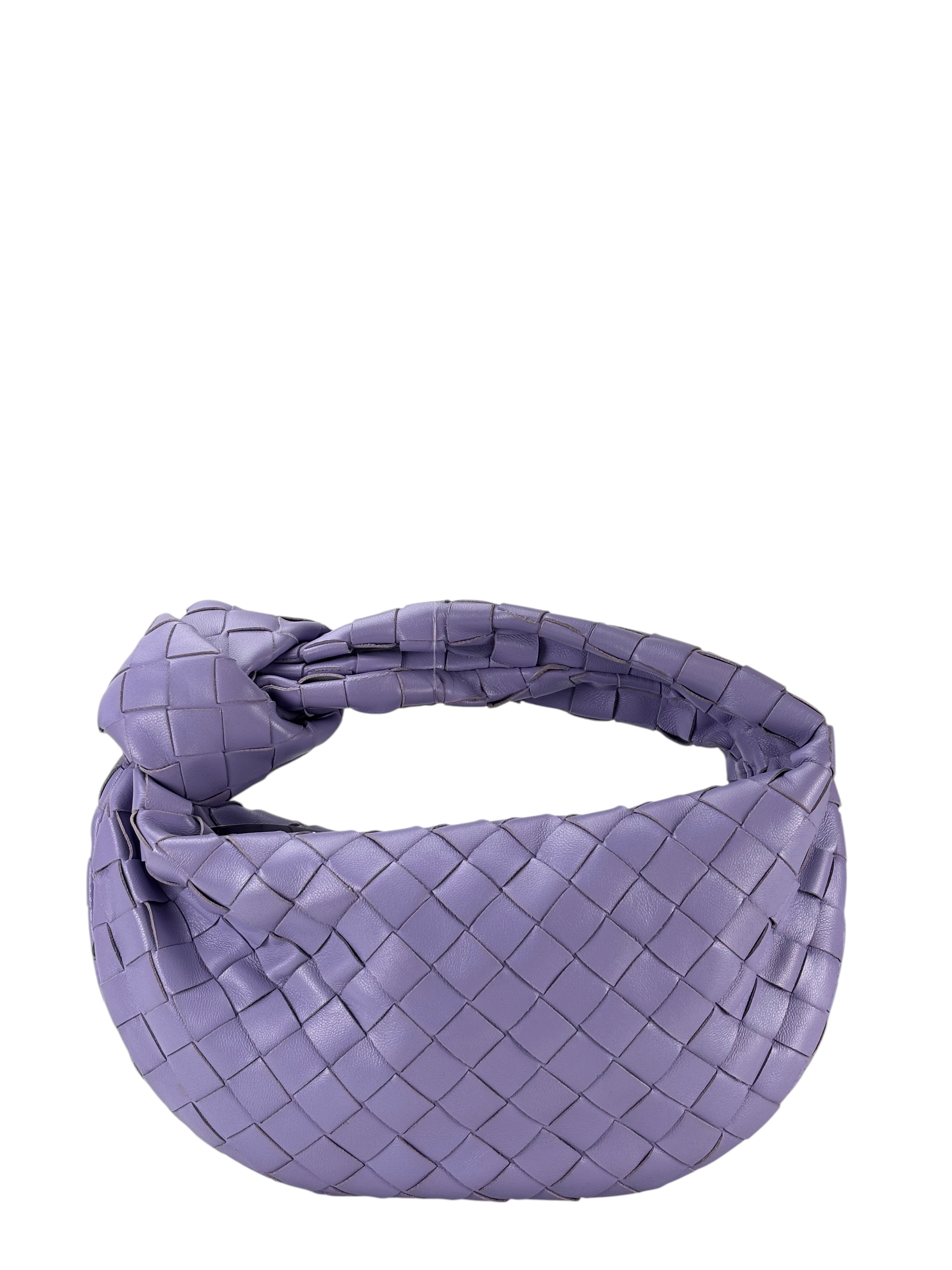 BOTTEGA VENETA - Purple Leather Nappa Intrecciato Jodie Handbag 