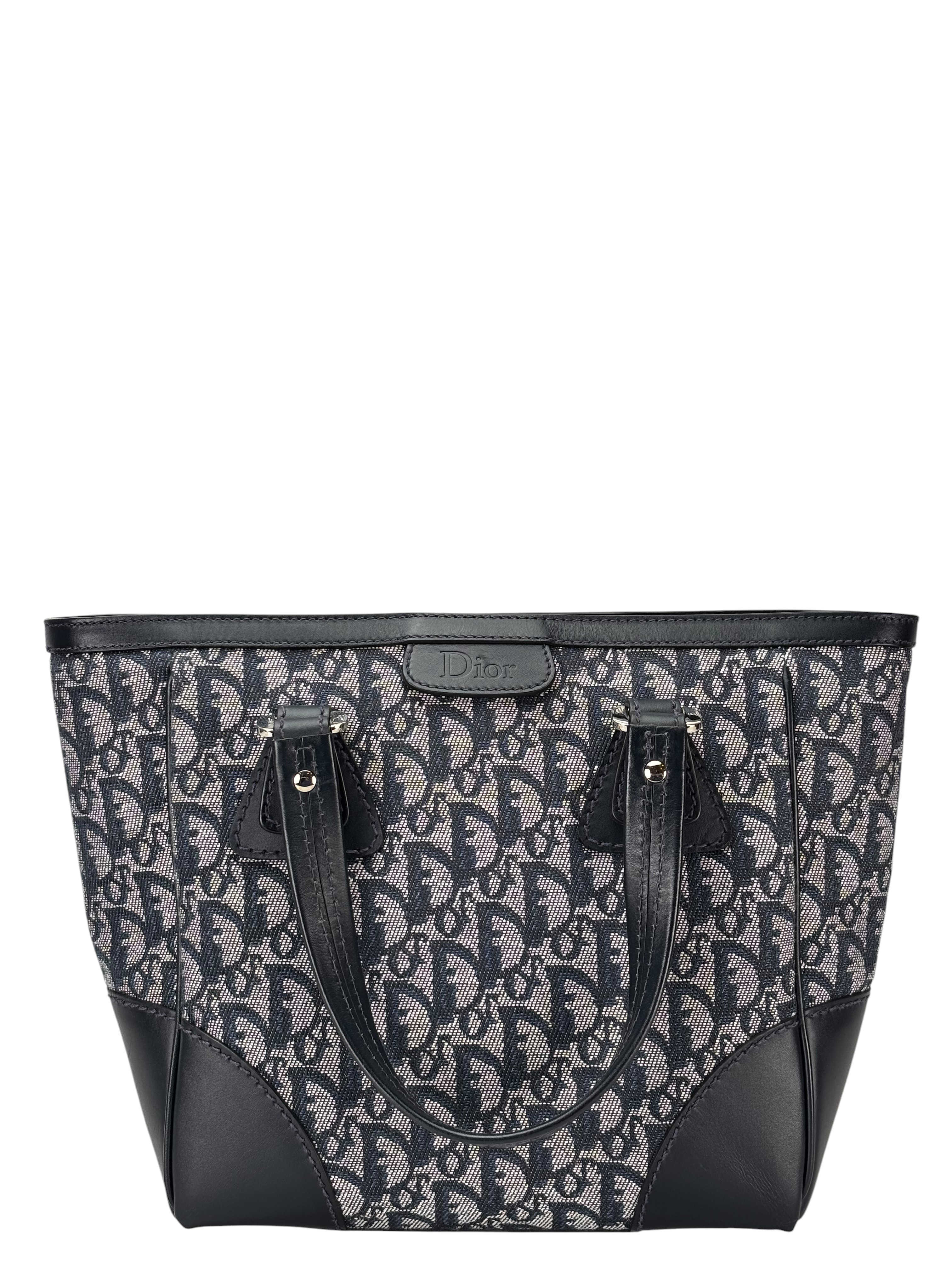FENDI - Navy Canvas Trotter Tote Bag