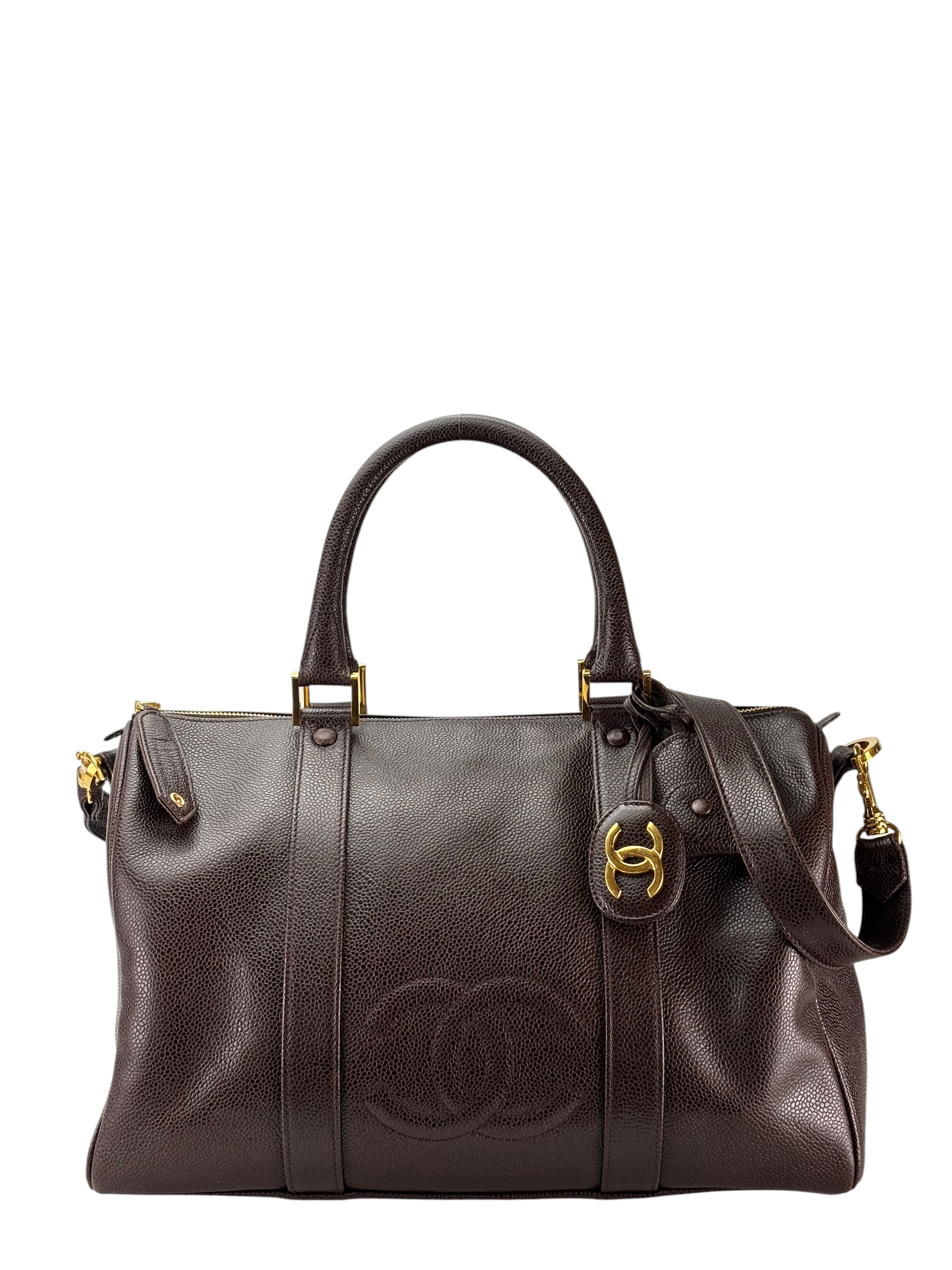 CHANEL - Chocolate Caviar 2Way Boston Bag