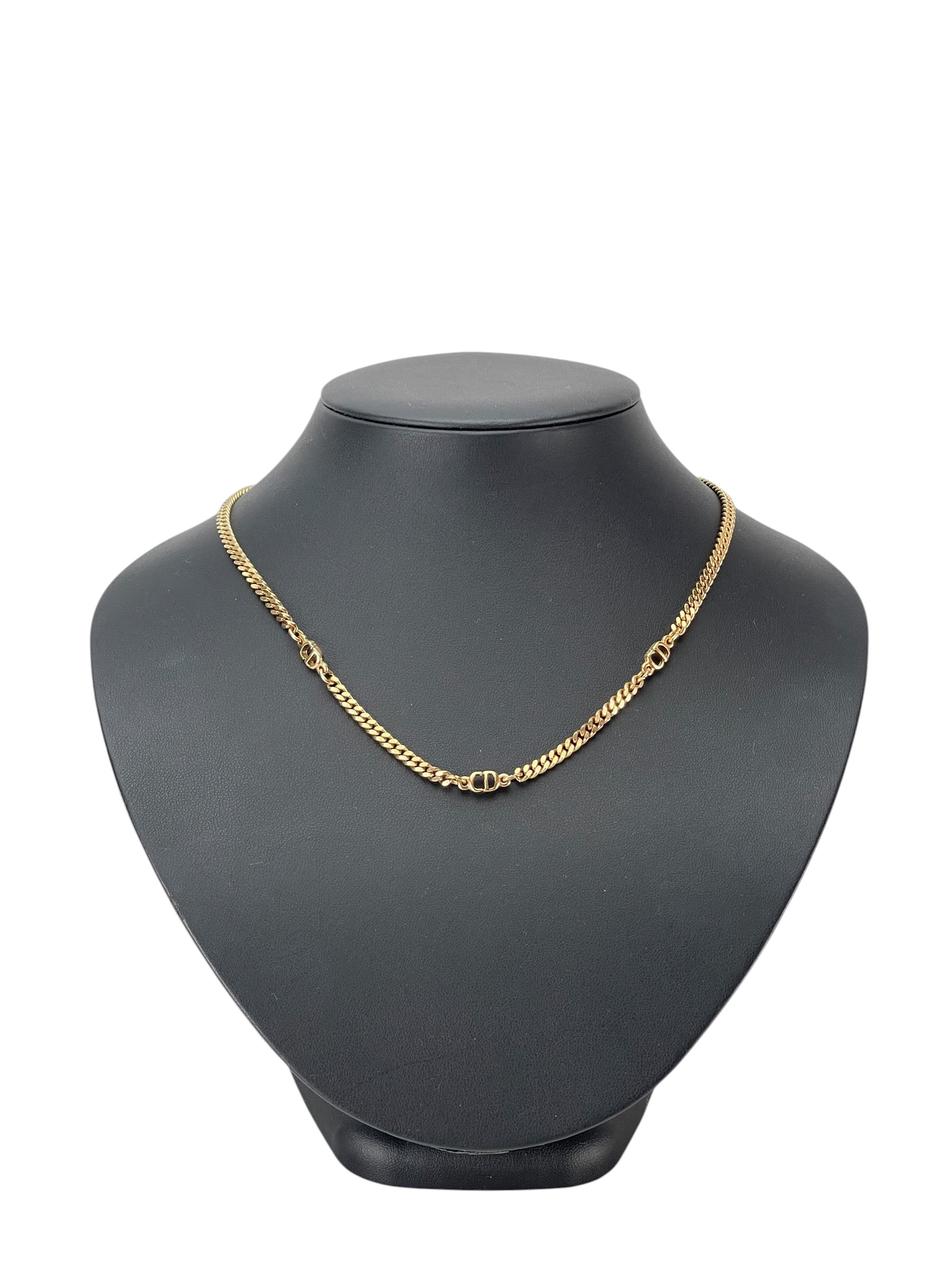 CHANEL - Gold Triple CD Logo Necklace