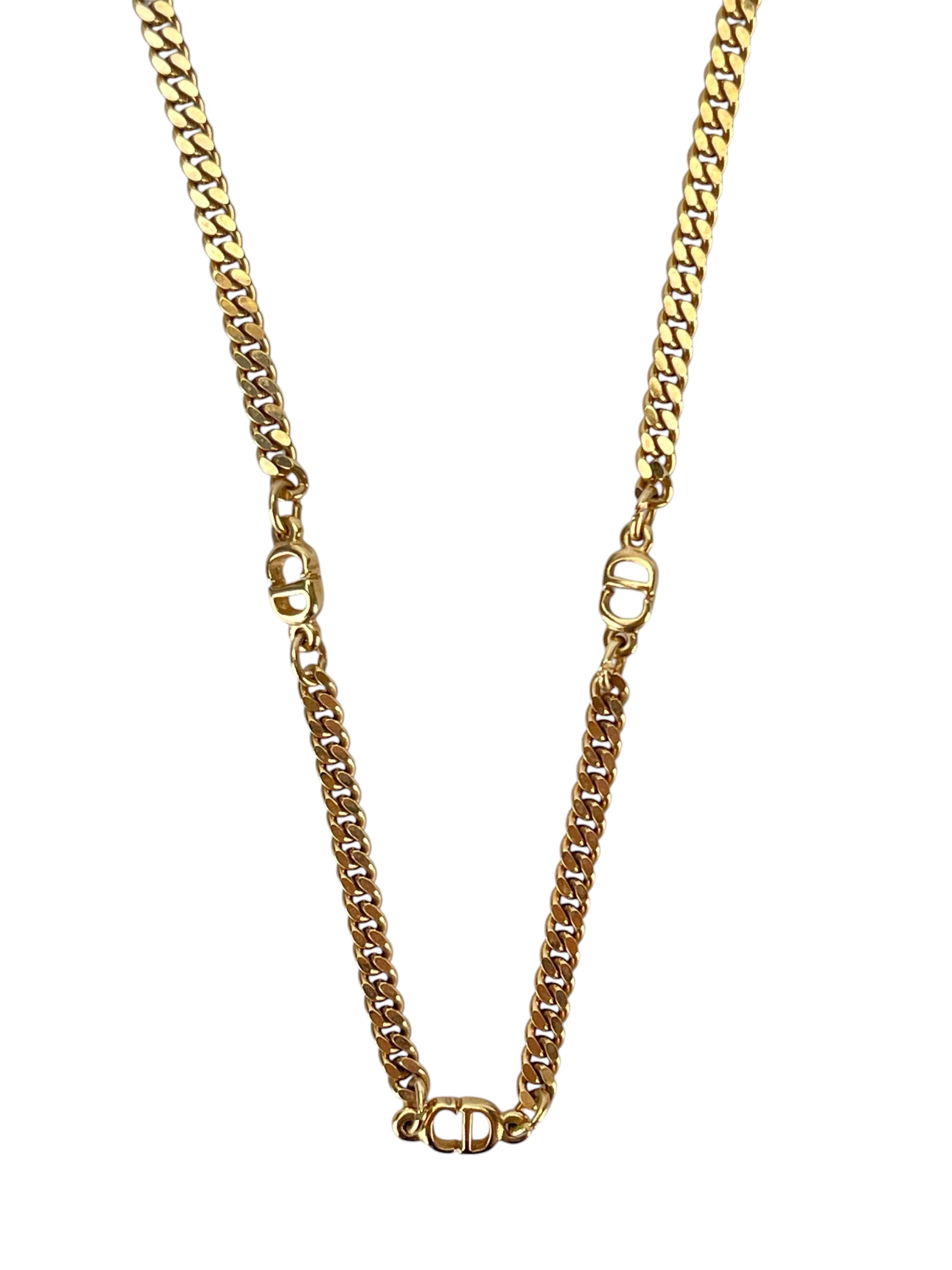 CHANEL - Gold Triple CD Logo Necklace