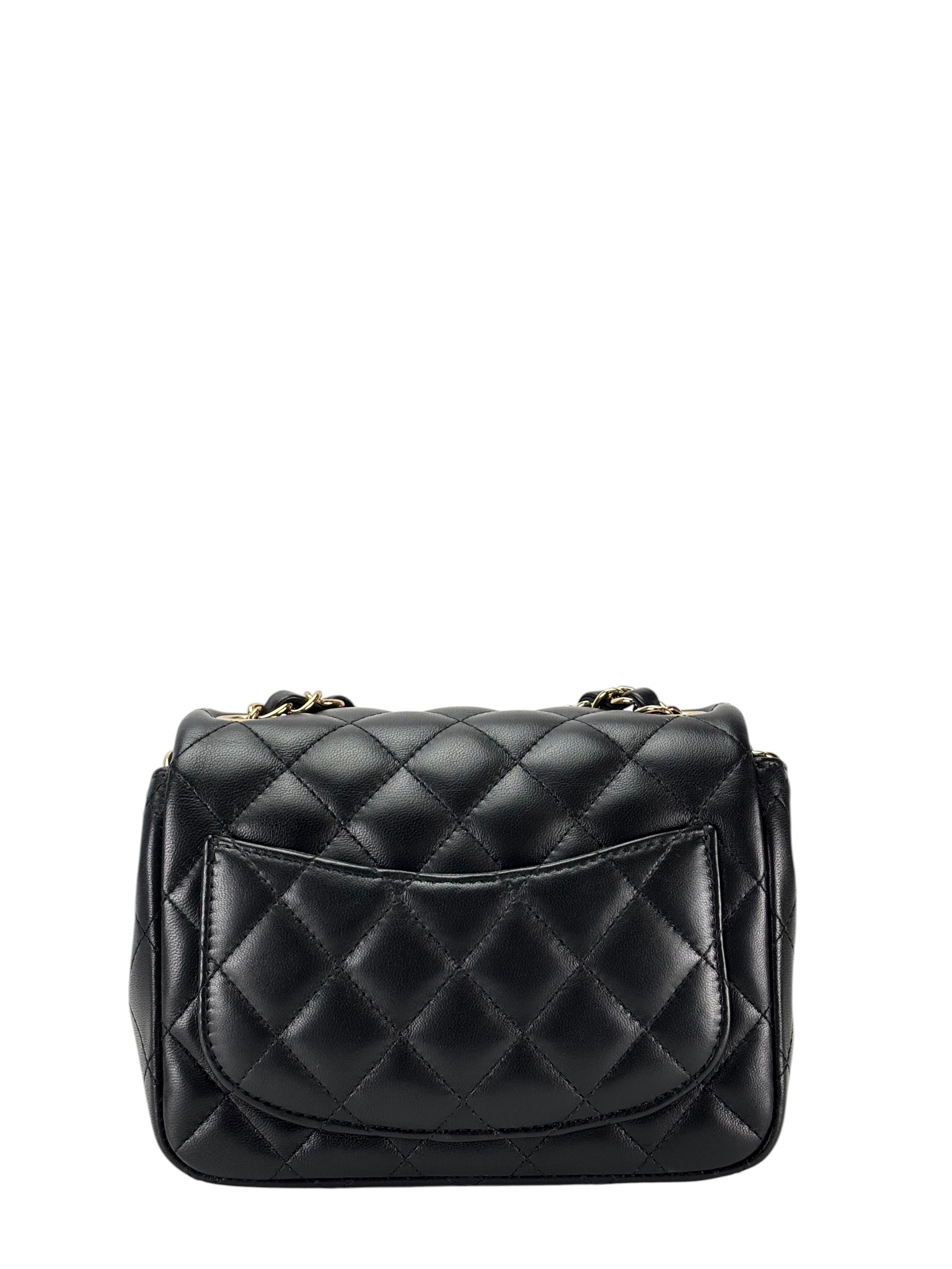 CHANEL - Black Lambskin Square 17 Shoulder Bag