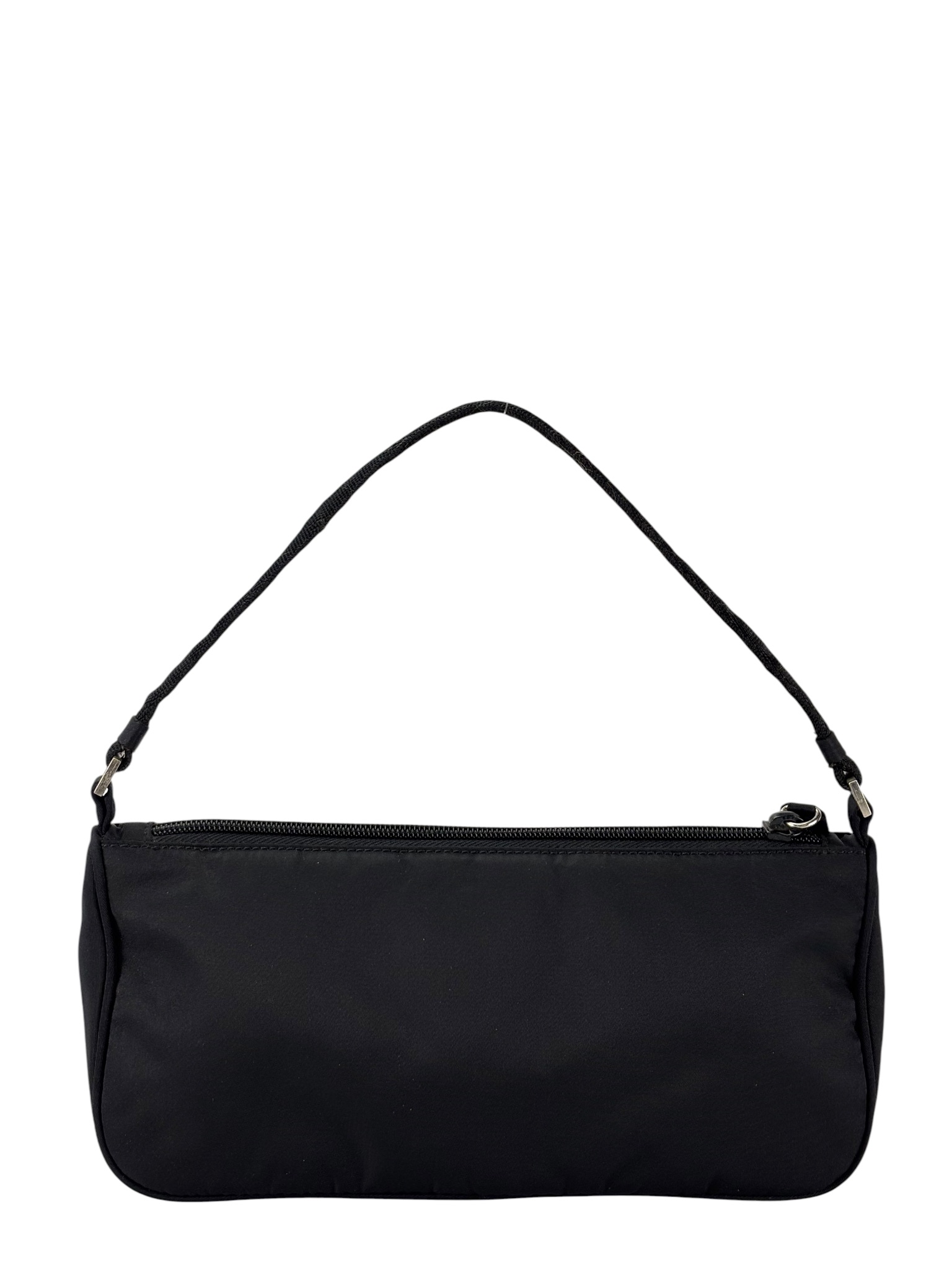 PRADA - Black Nylon Tessuto Baguette Bag