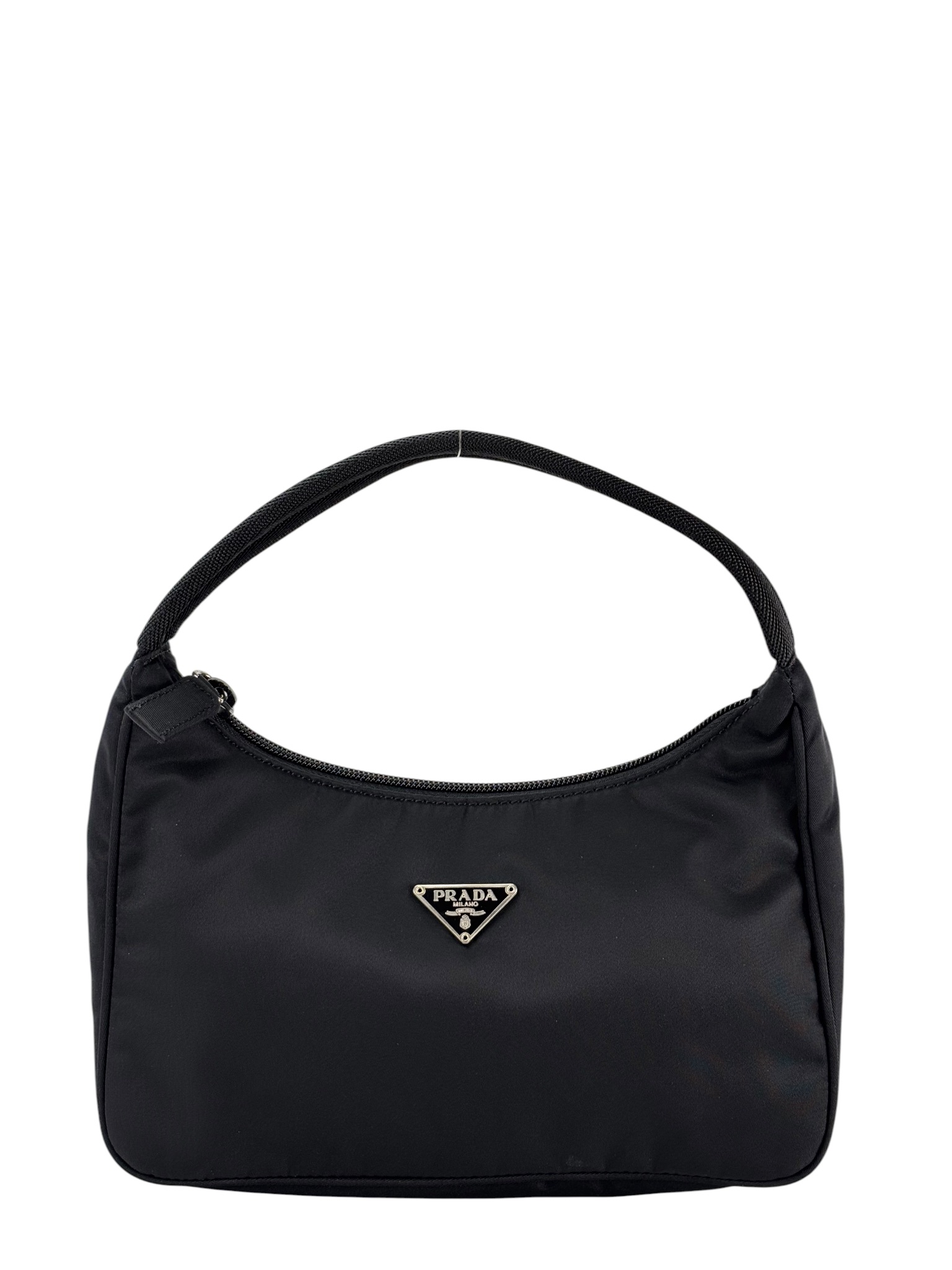 PRADA - Black Nylon Hobo Bag