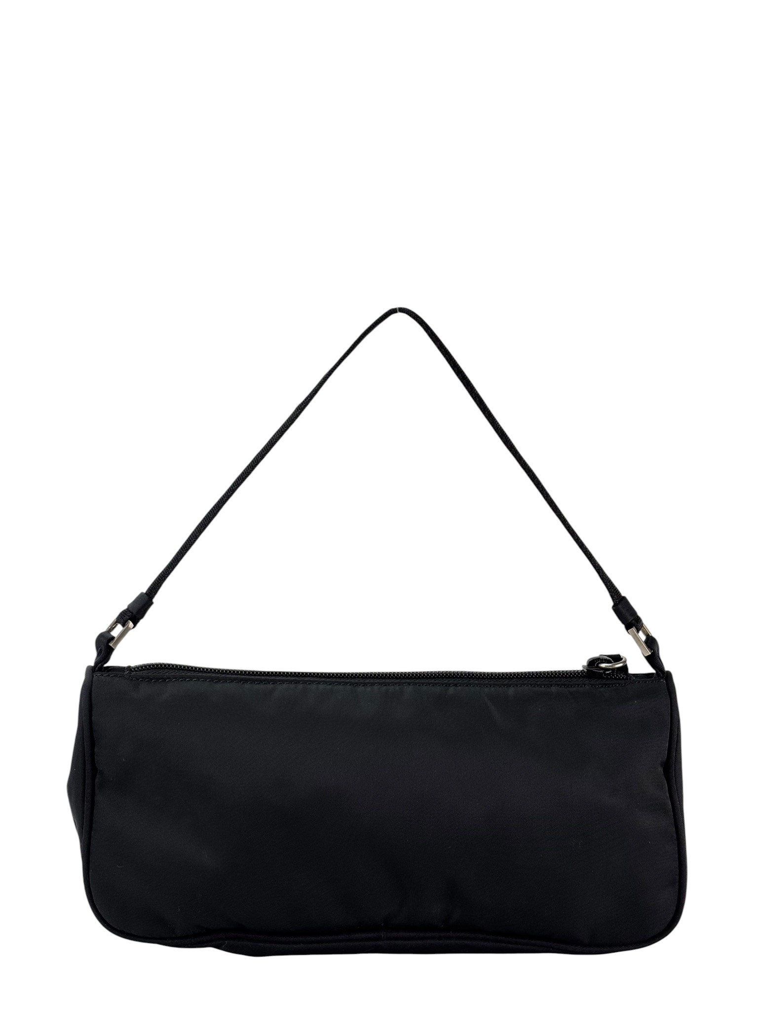 PRADA - Black Nylon Tessuto Baguette Bag