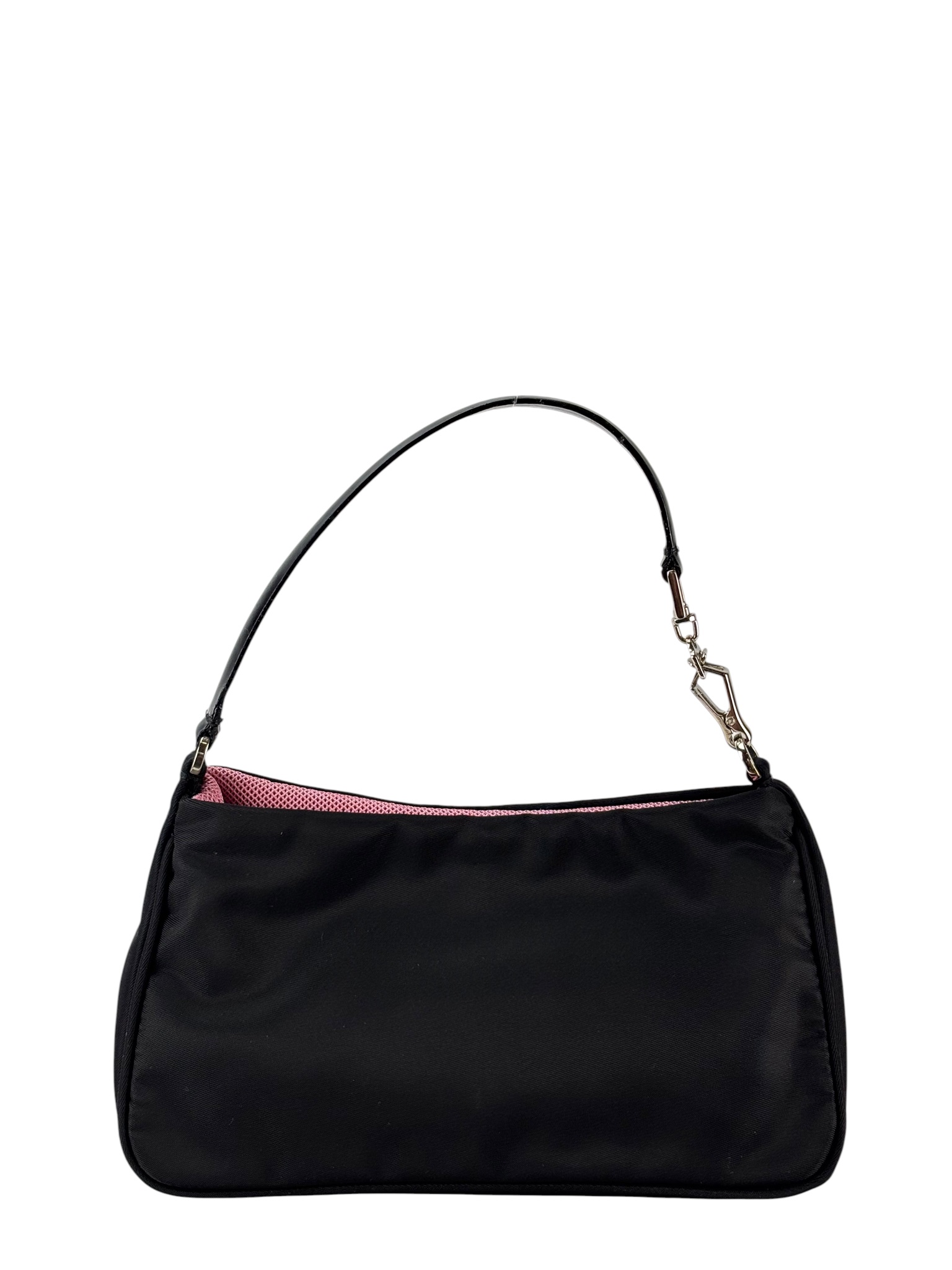 PRADA - Black Nylon Leather Mini Bag