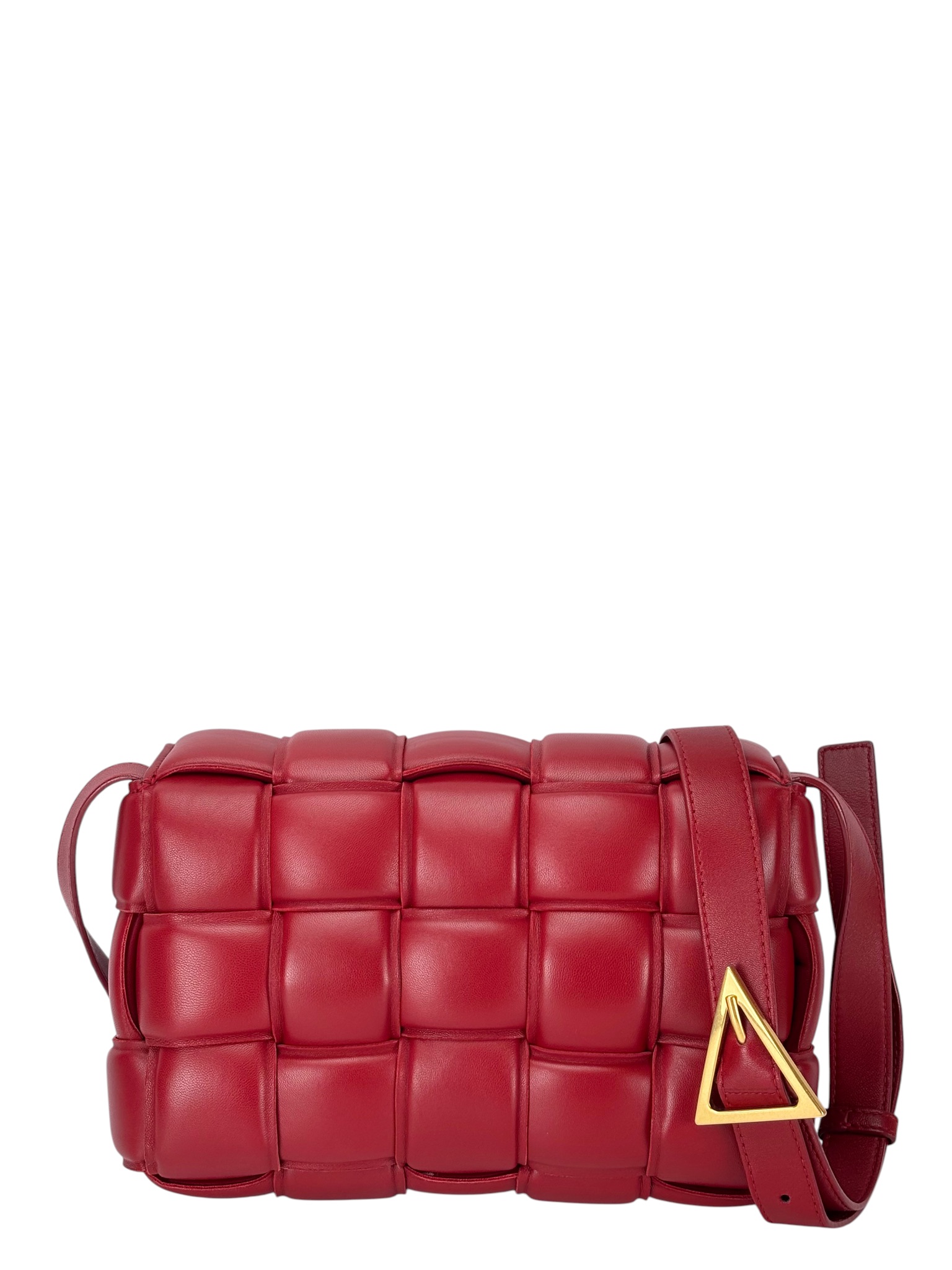 BOTTEGA VENETA - Red Leather Cassette Shoulder Bag