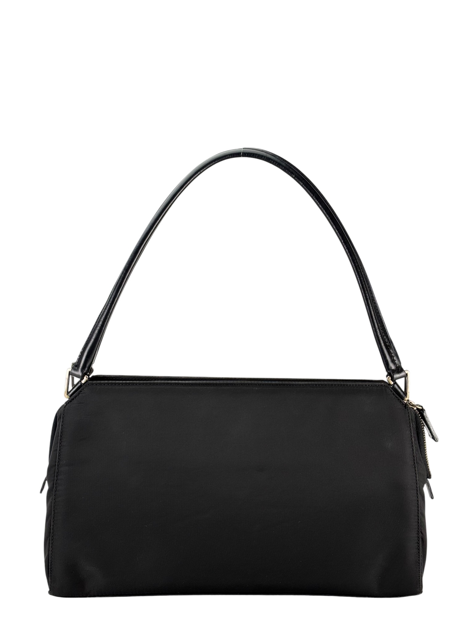 PRADA - Black Nylon Formal Handbag