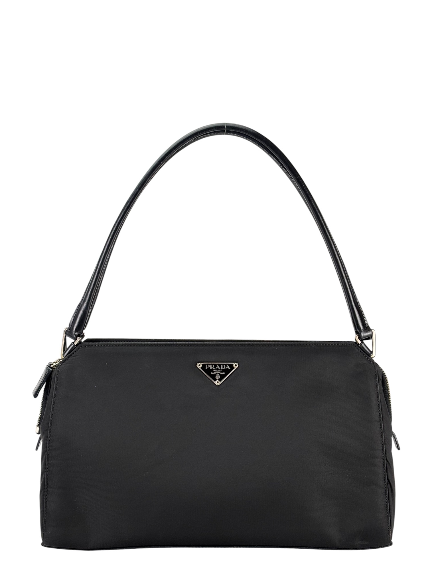 PRADA - Black Nylon Formal Handbag