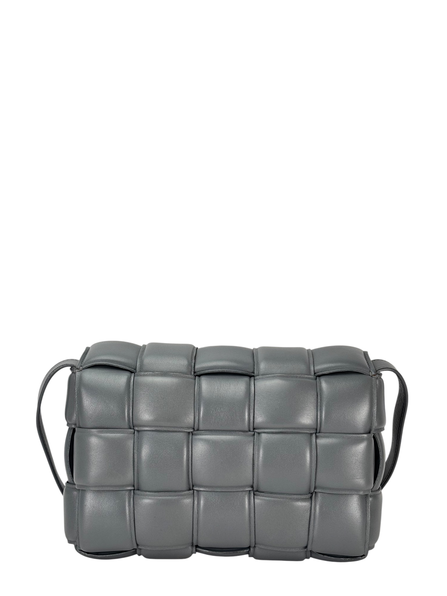 BOTTEGA VENETA - Gray Leather Cassette Shoulder Bag