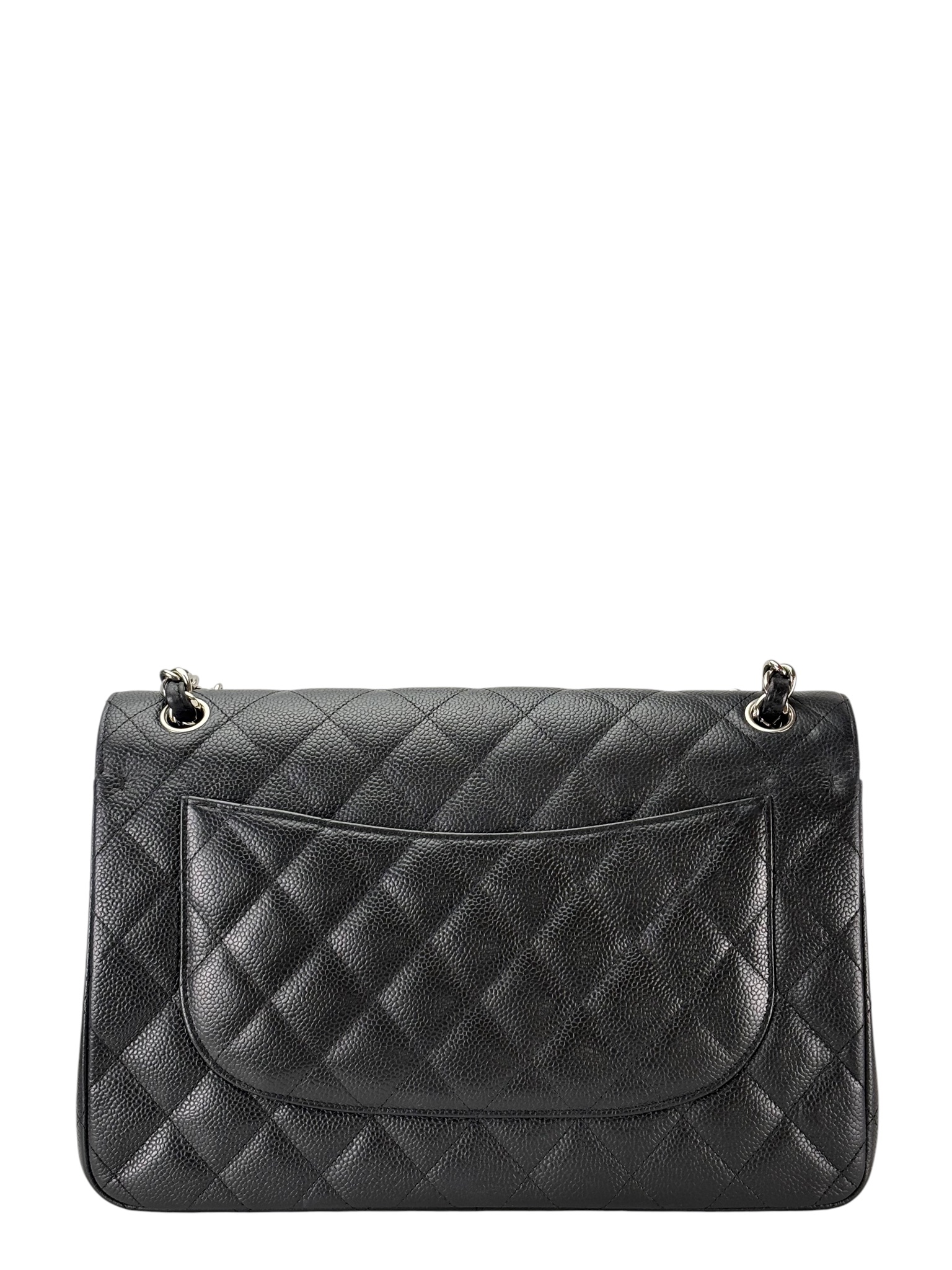 CHANEL - Black Caviar Jumbo Flap Bag 30