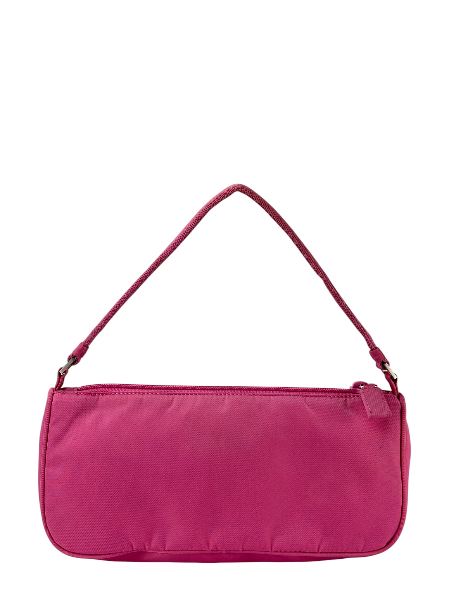 PRADA - Pink Nylon Tessuto Baguette Bag
