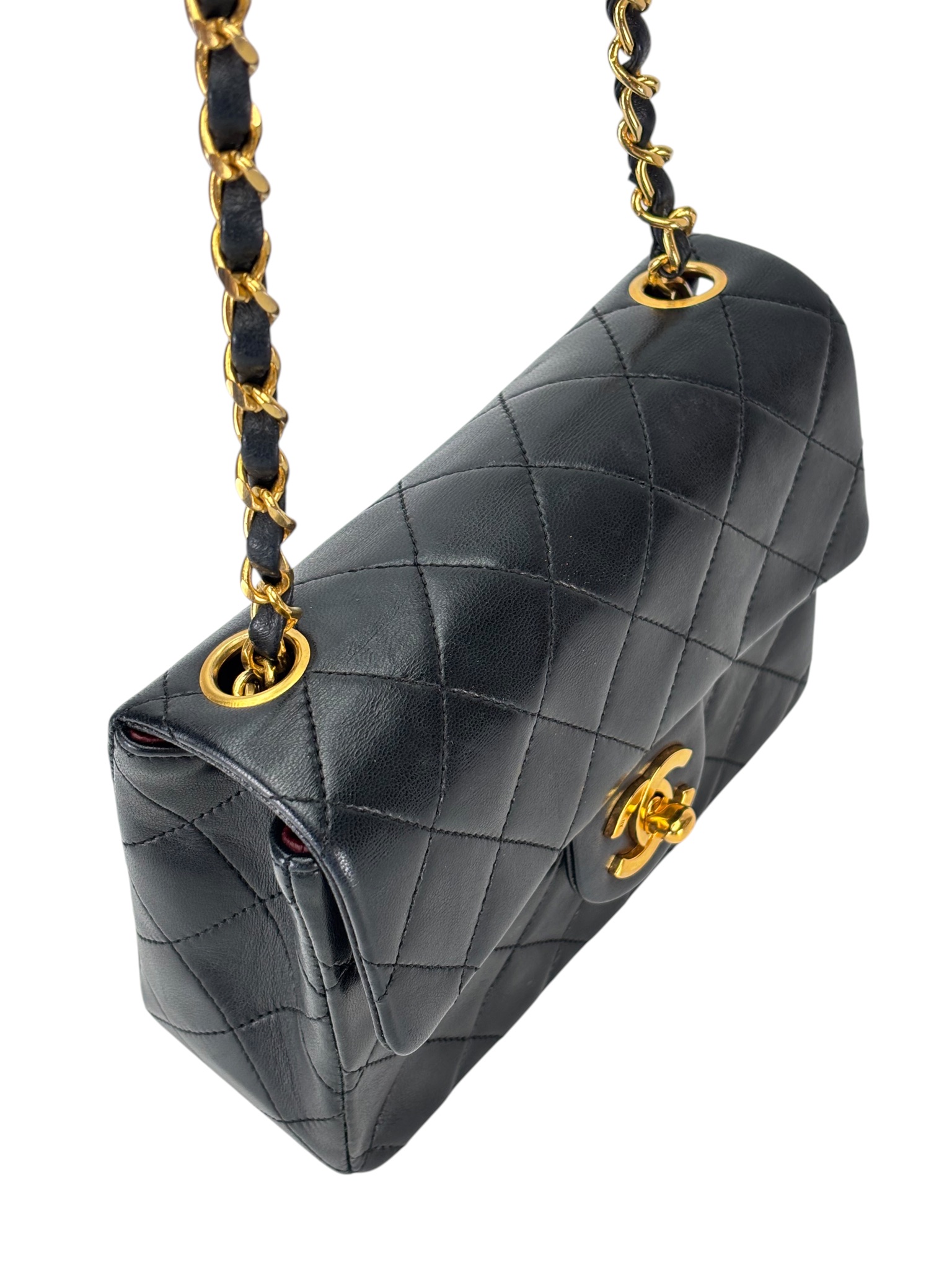 CHANEL - Black Lambskin Square 17 Shoulder Bag