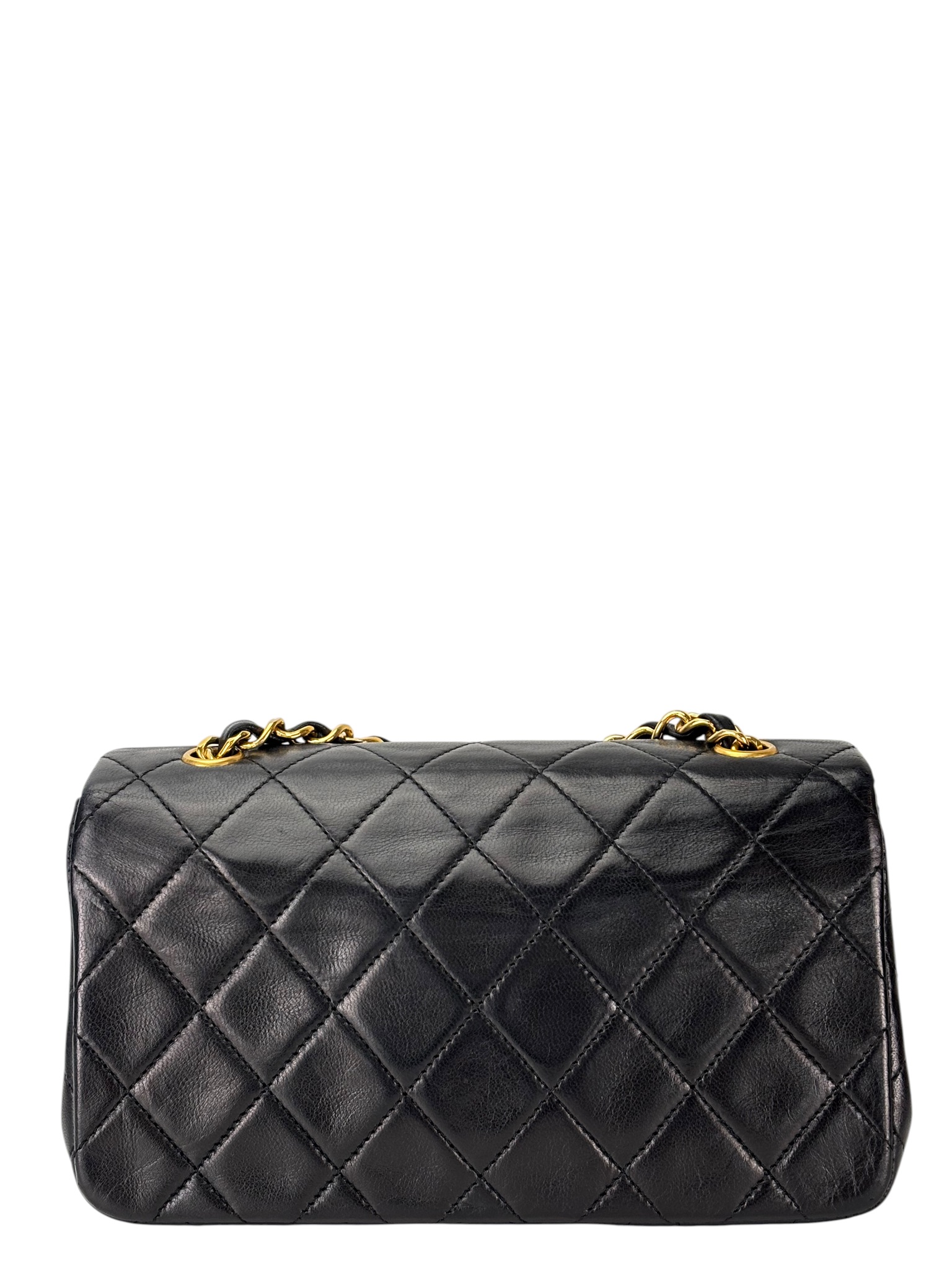 CHANEL - Small Classic Full Flap Bag Black Gold Hardware