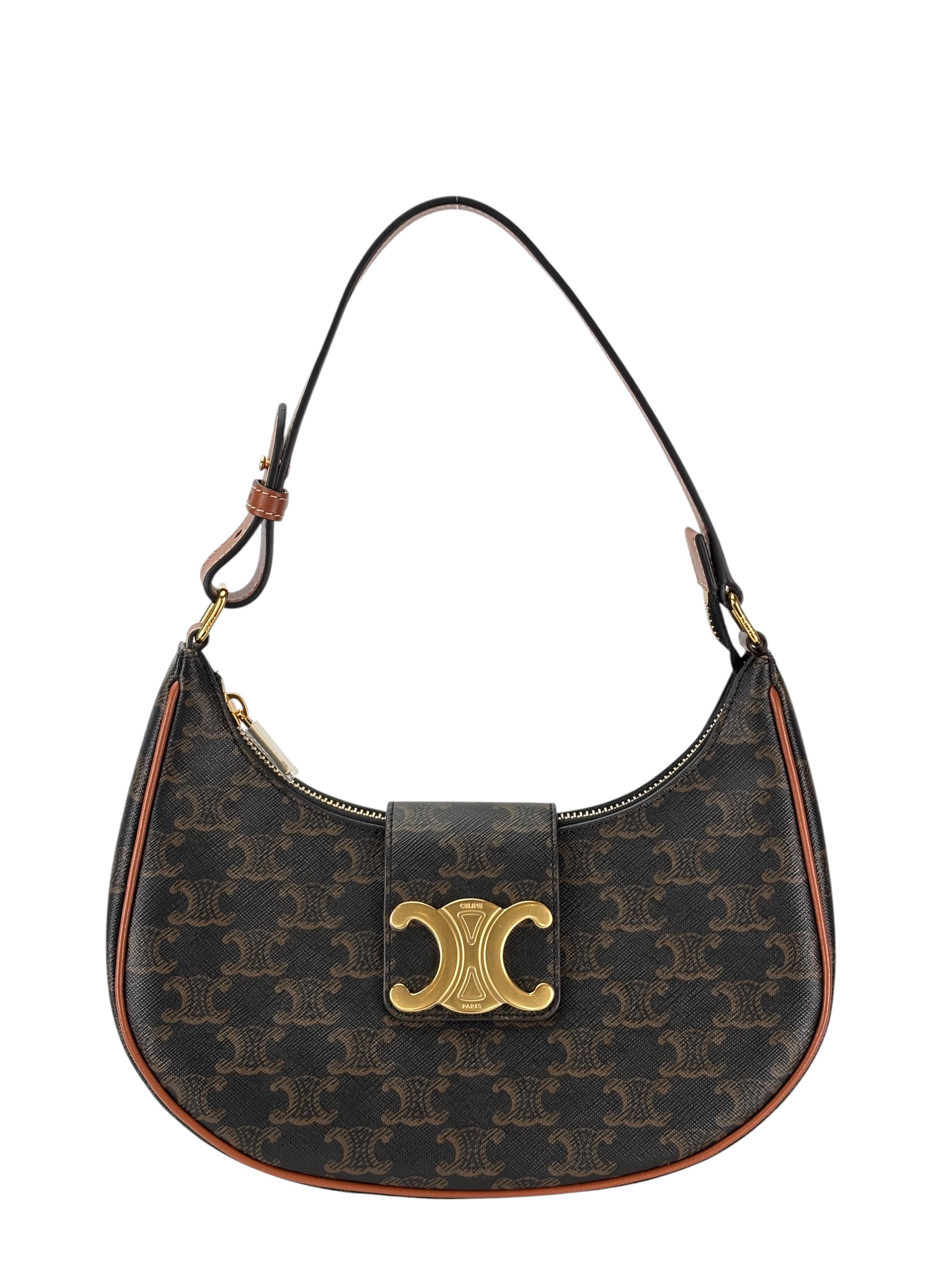 CELINE - Medium Brown Ava Triomphe Shoulder Bag 