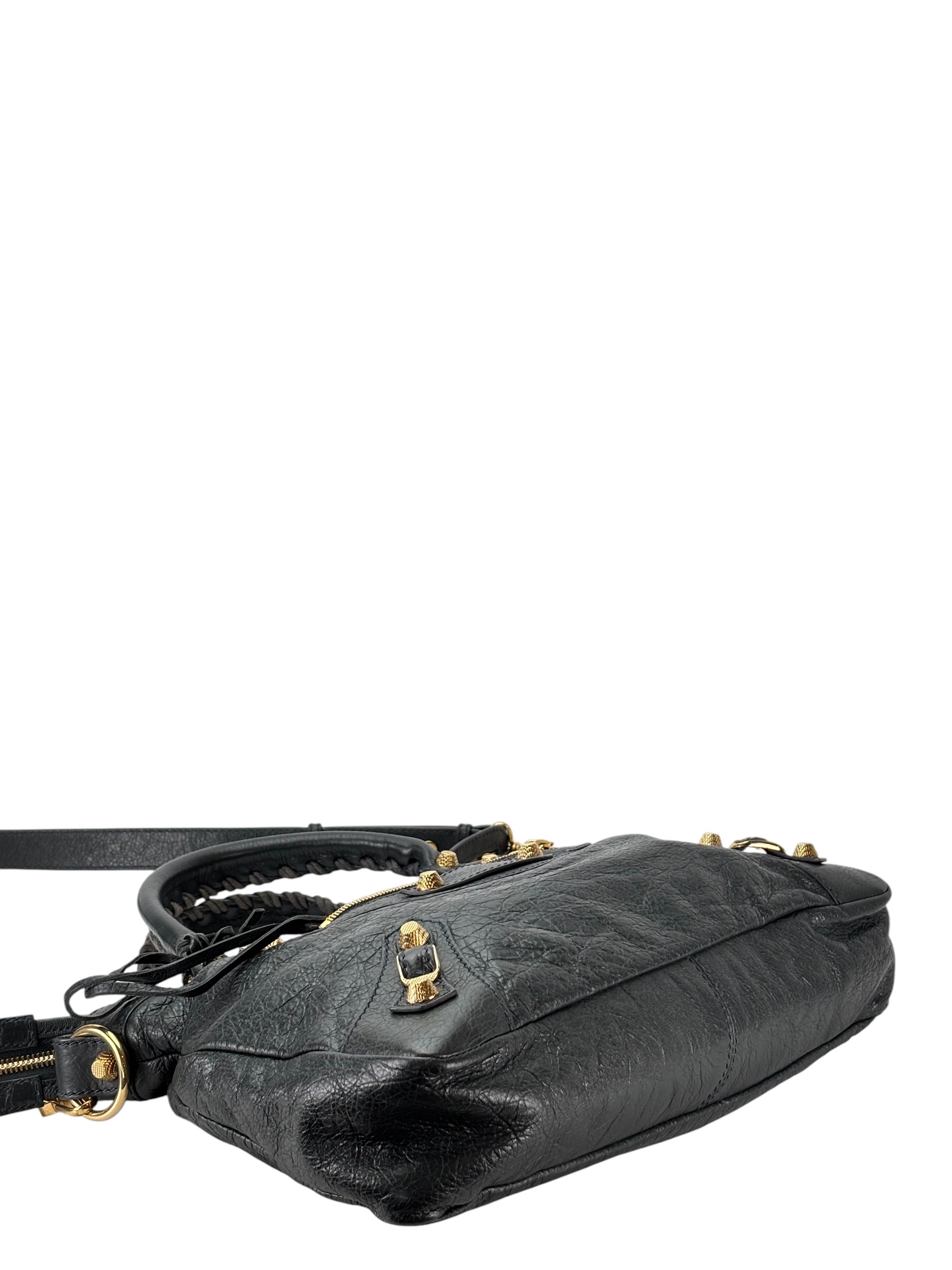 BALENCIAGA - Gray Leather Giant Town 2-Way Bag