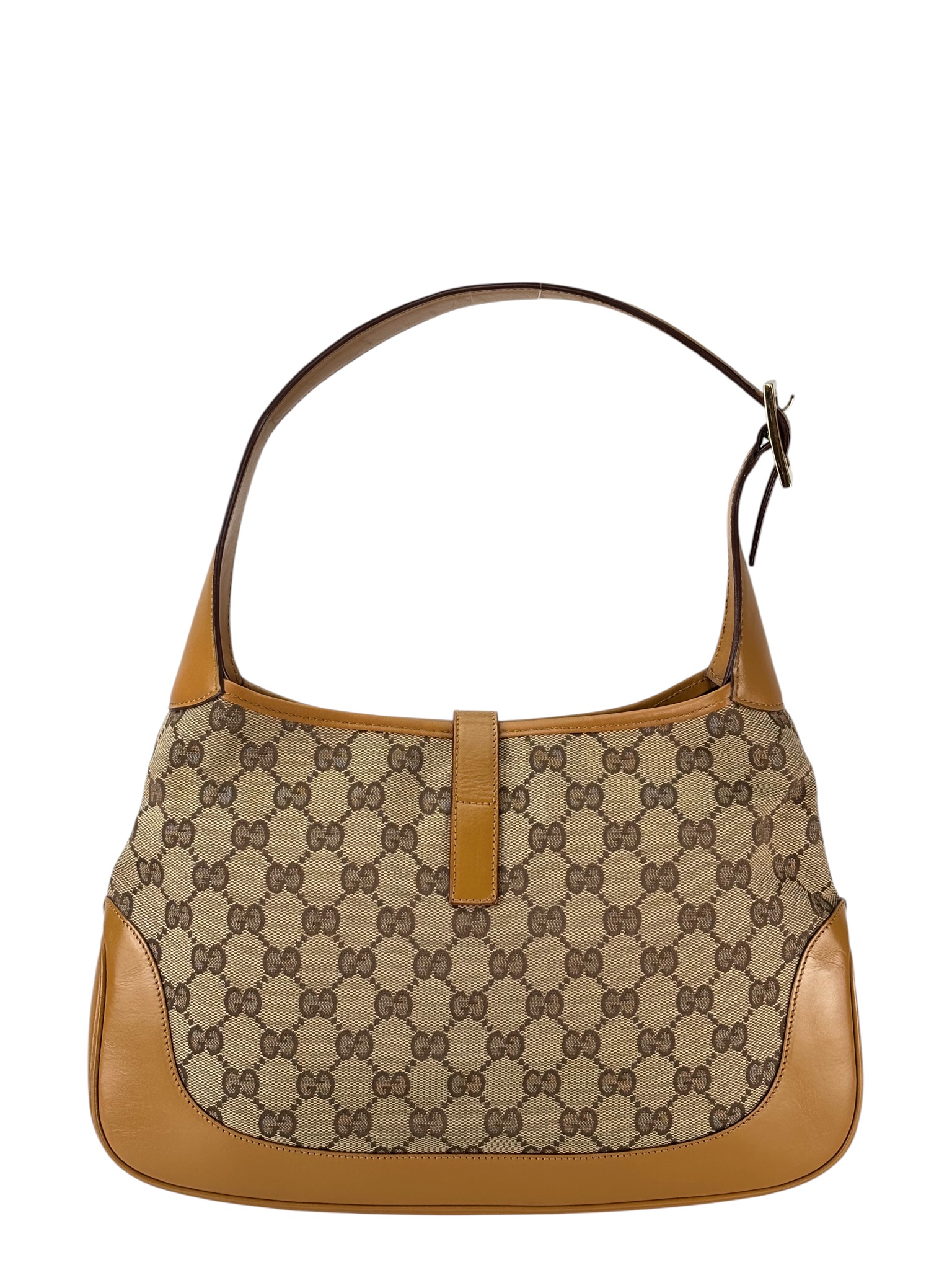 GUCCI - Brown Canvas Jackie GG Hobo Bag