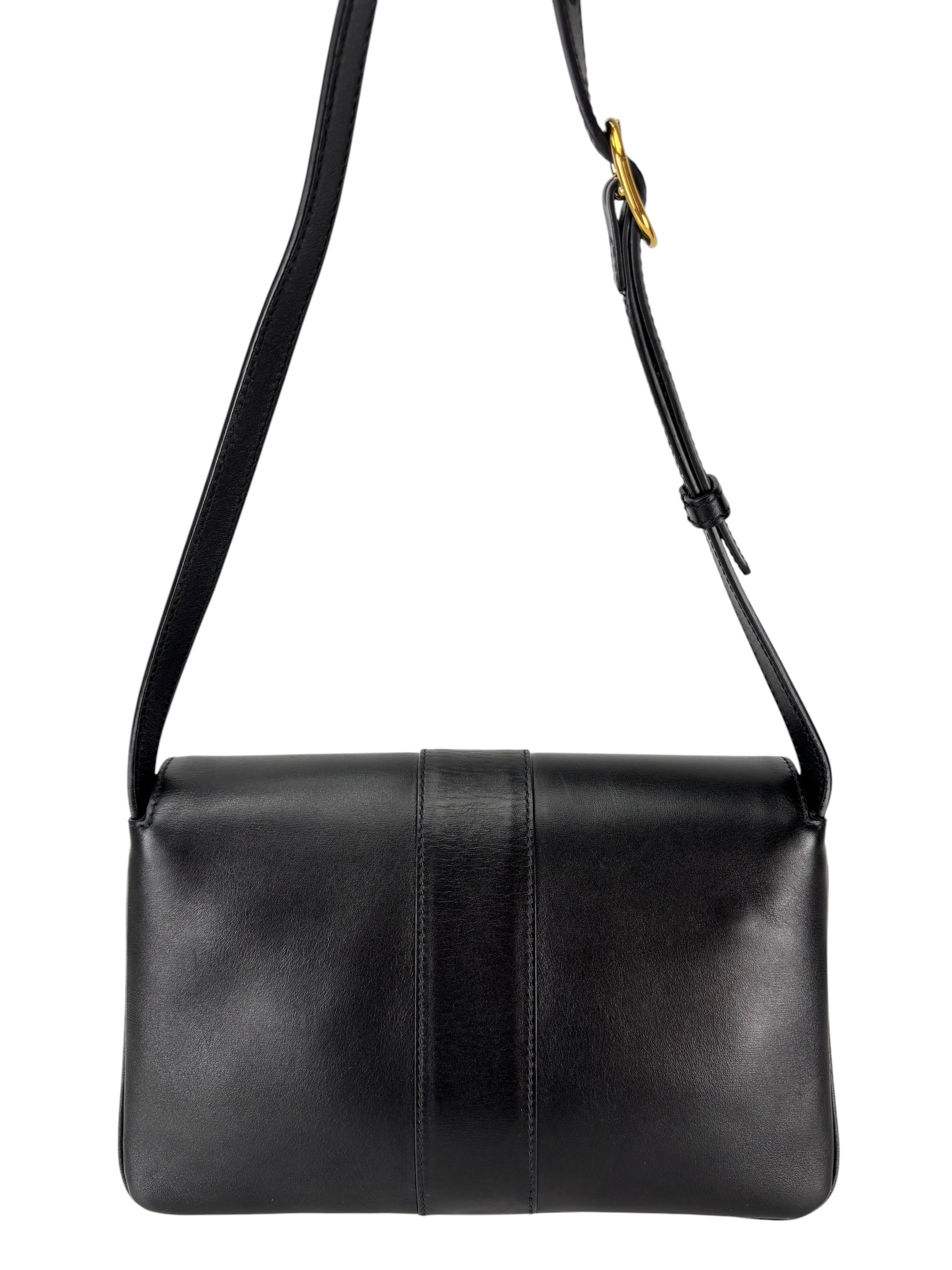 GUCCI - Black Leather Arli GG Marmont Shoulder Bag