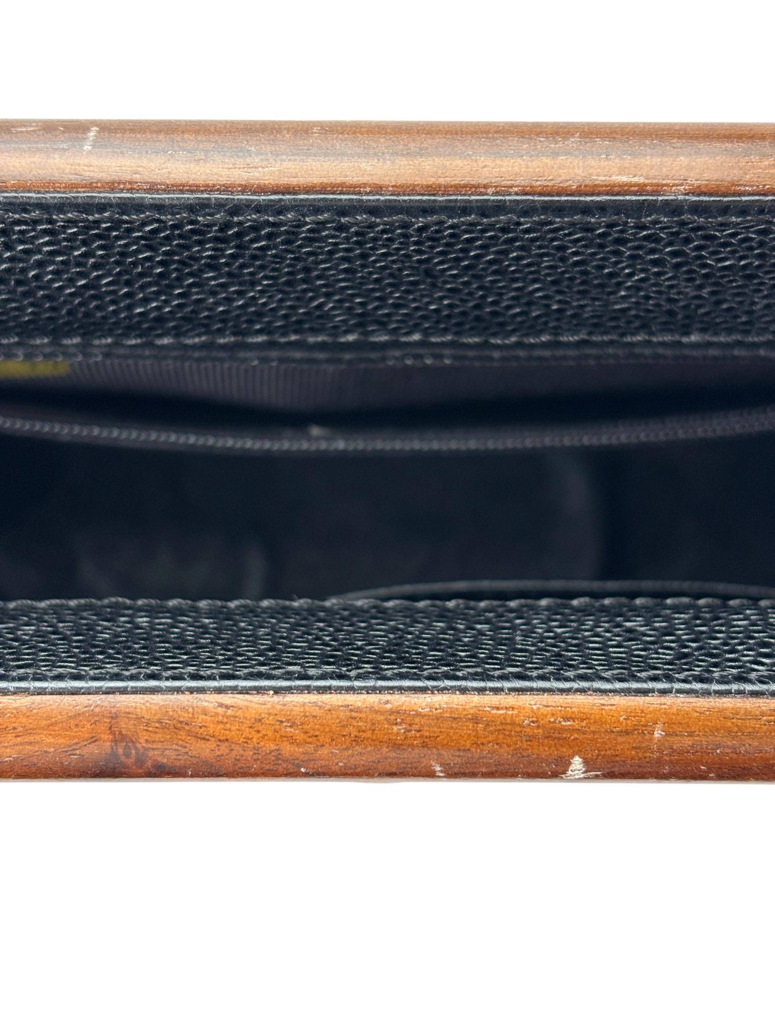CHANEL - Black Caviar Wood CC Chain Shoulder Bag