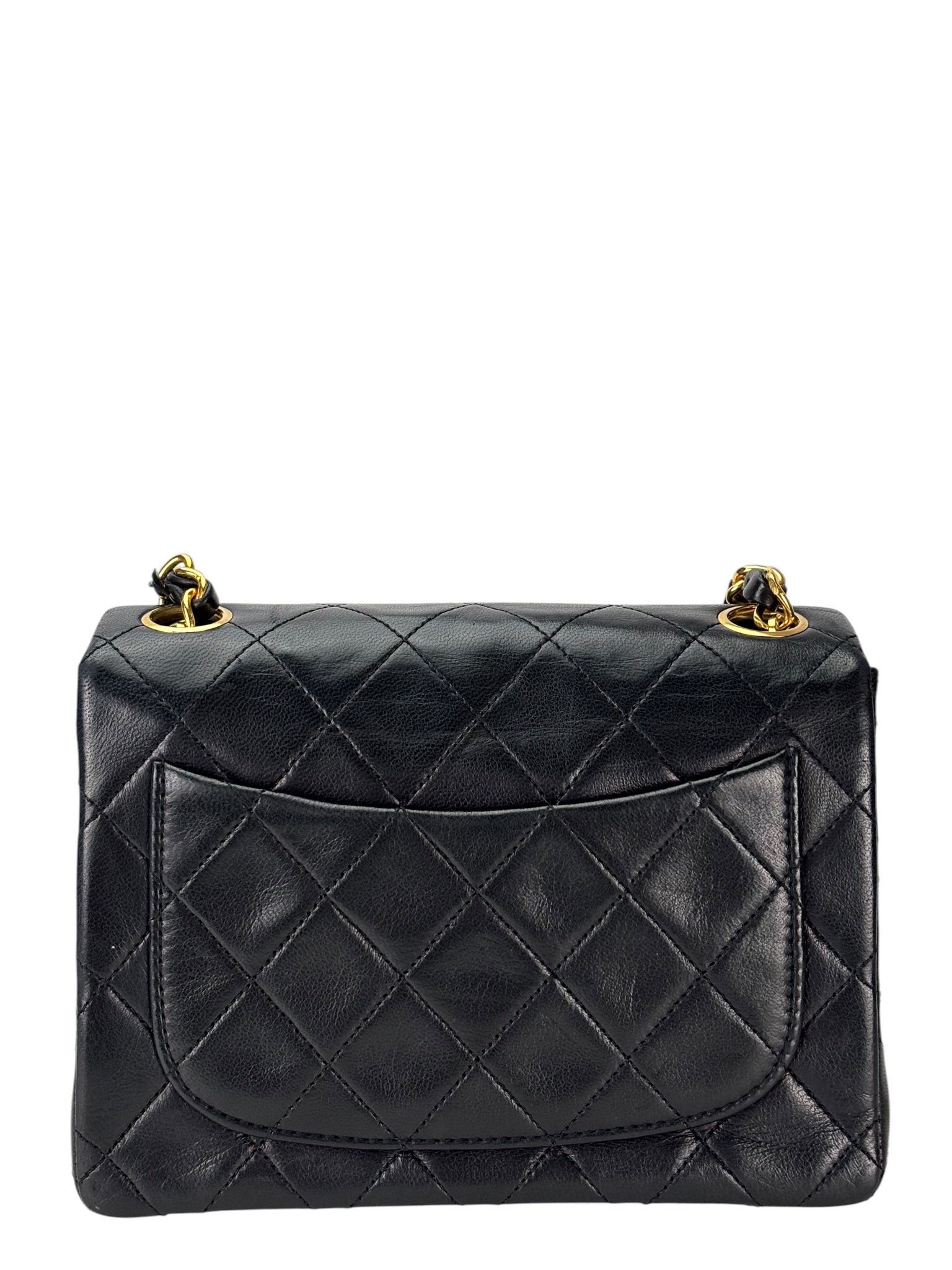 CHANEL - Black Lambskin Square 17 Shoulder Bag