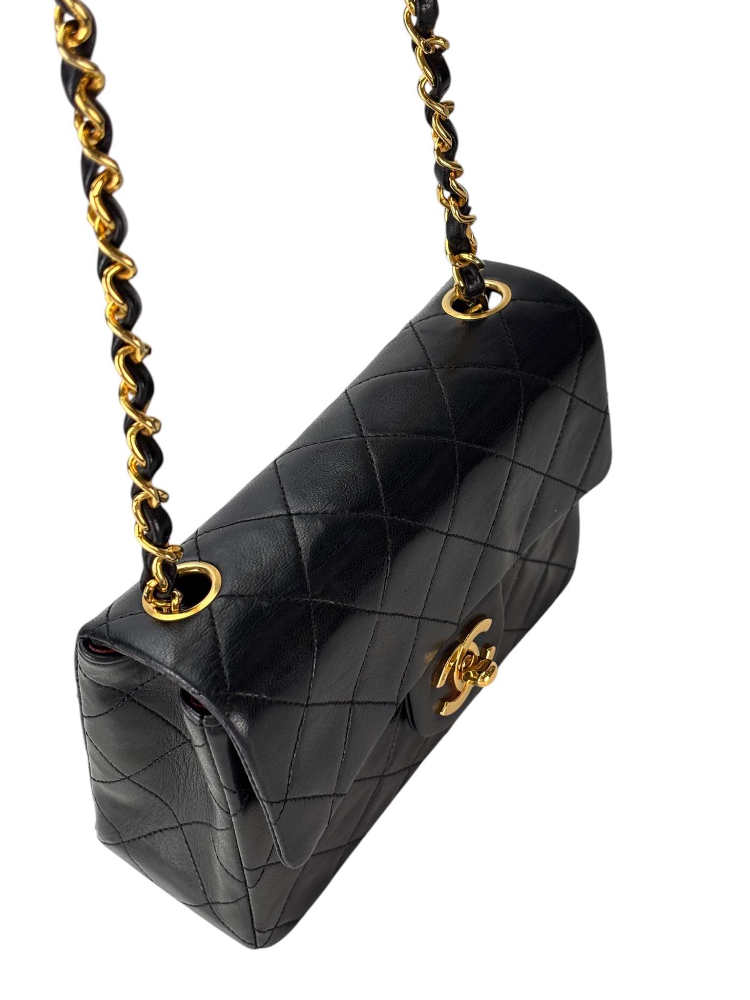 CHANEL - Black Lambskin Square 17 Shoulder Bag