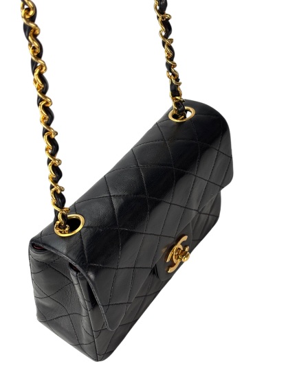 CHANEL - Black Lambskin Square 17 Shoulder Bag