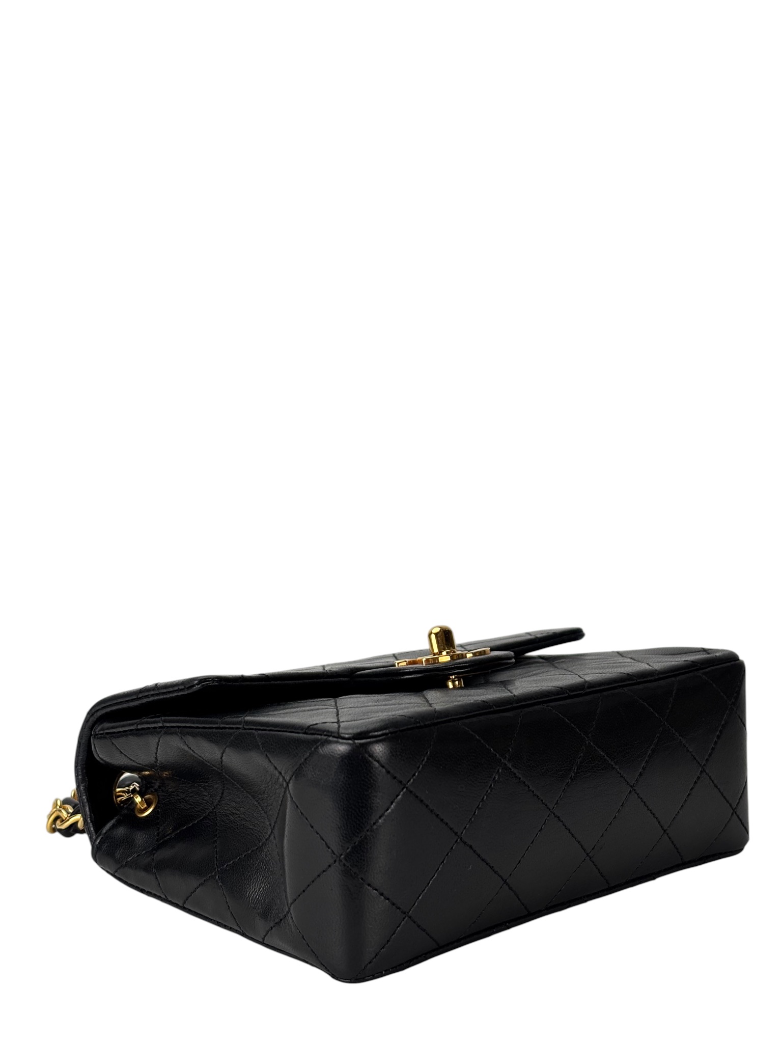 CHANEL - Black Lambskin Square 17 Shoulder Bag