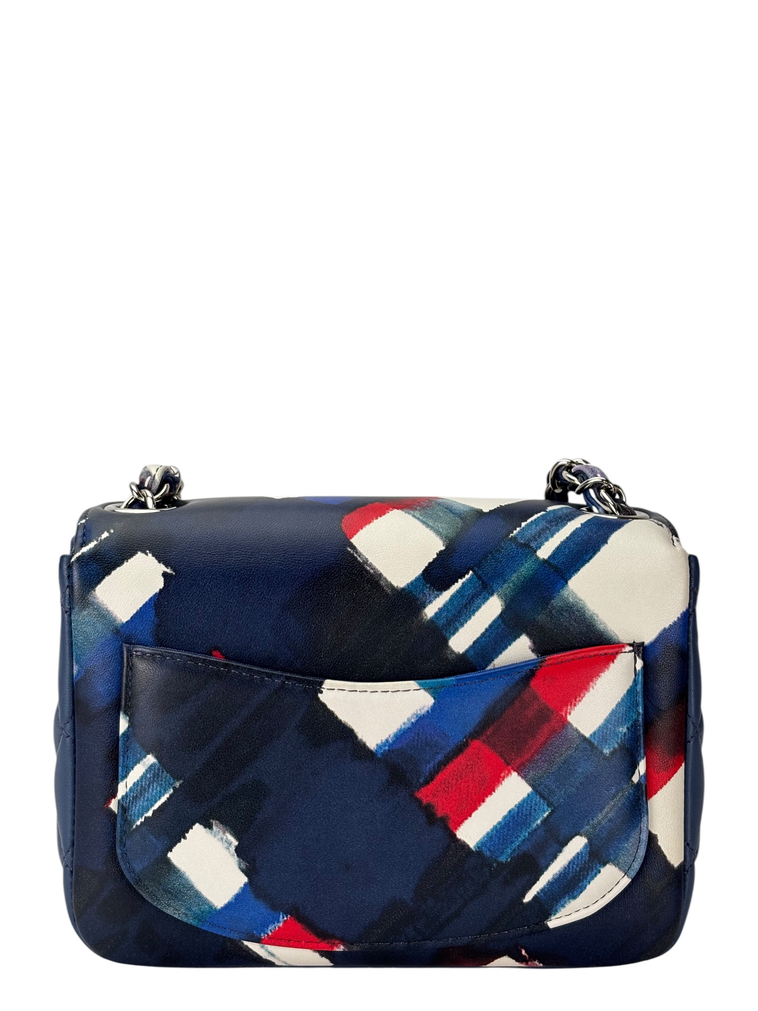 CHANEL - Blue Lambskin Graffiti Mini Flap Bag