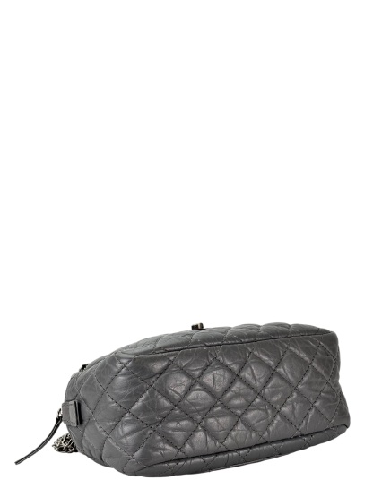 CHANEL - Gray Calfskin Reissue Quilted Camera Bag