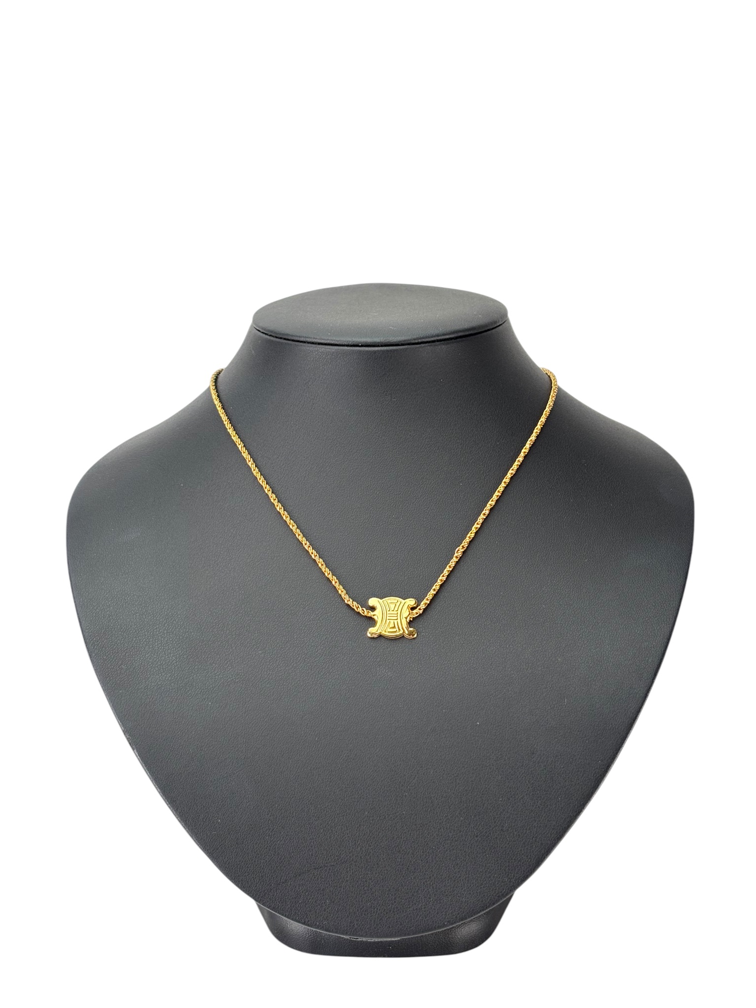 CELINE - Gold Triomphe Necklace