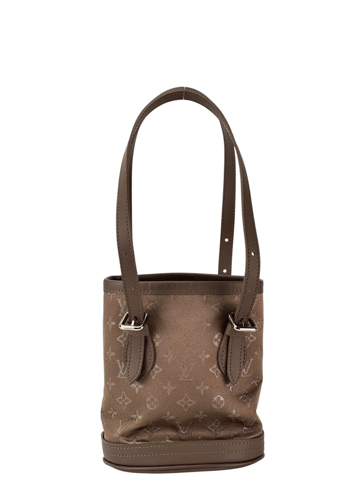 LOUIS VUITTON - Monogram Little Bucket Gray Satin