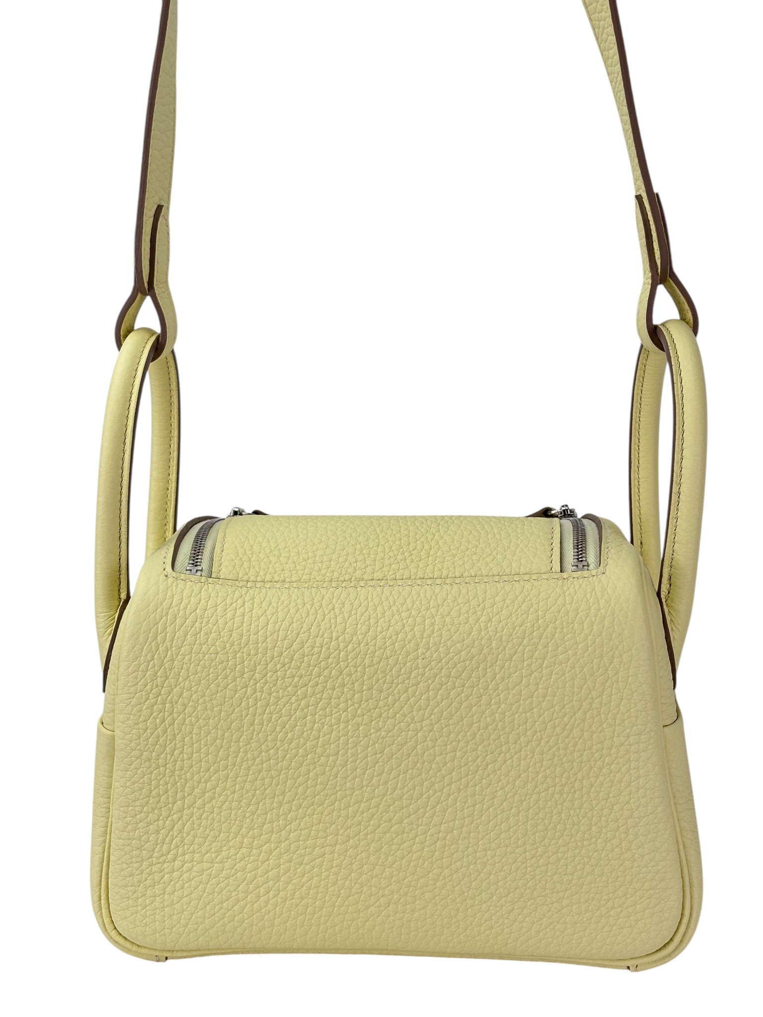 HERMES - Mini Lindy TC Jaune Milton Palladium Hardware