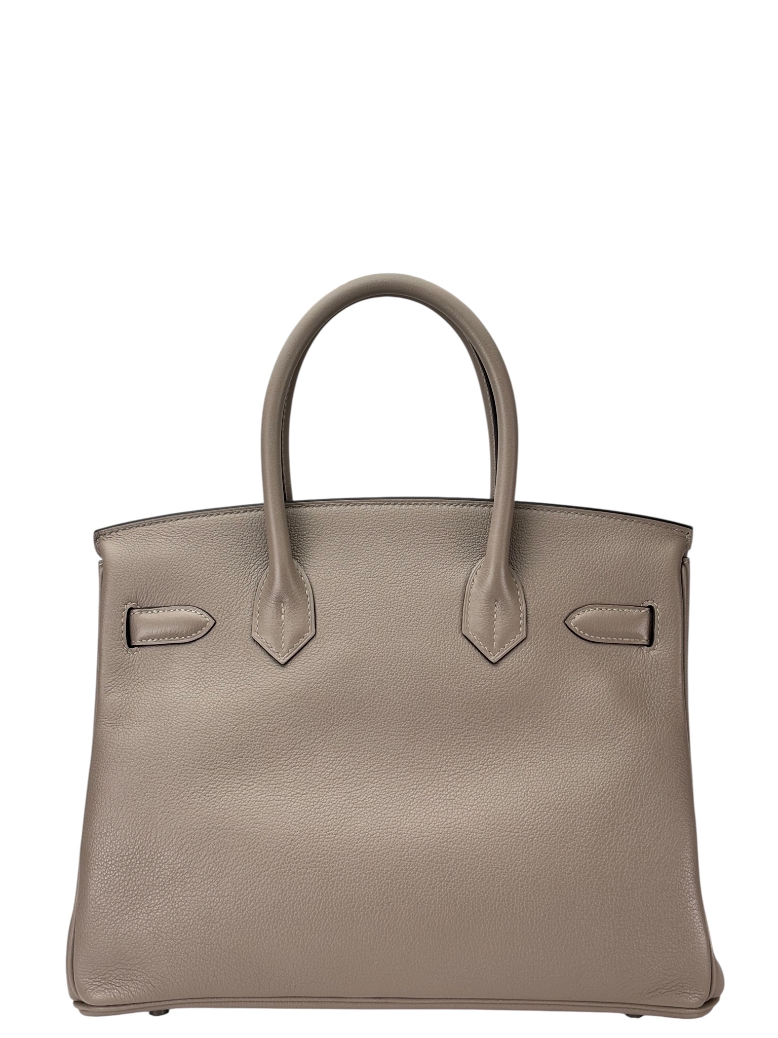HERMES - Birkin 30 Gris Tourterelle Evercolor Palladium Hardware 