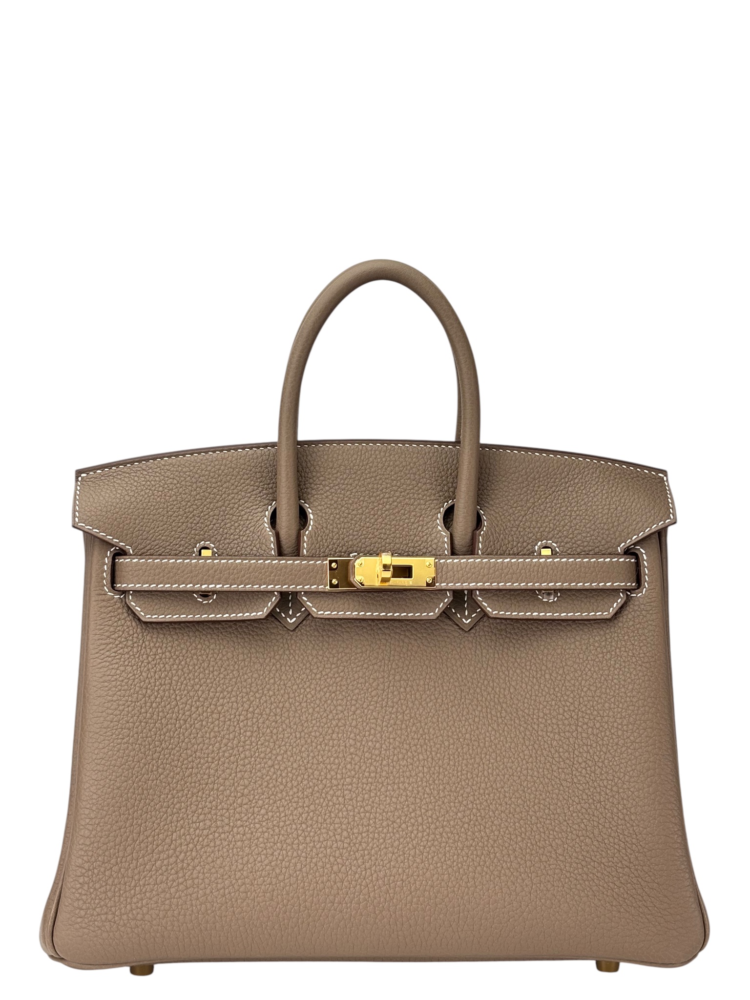 HERMES - Birkin 25 Gold Etoupe Gold Hardware 