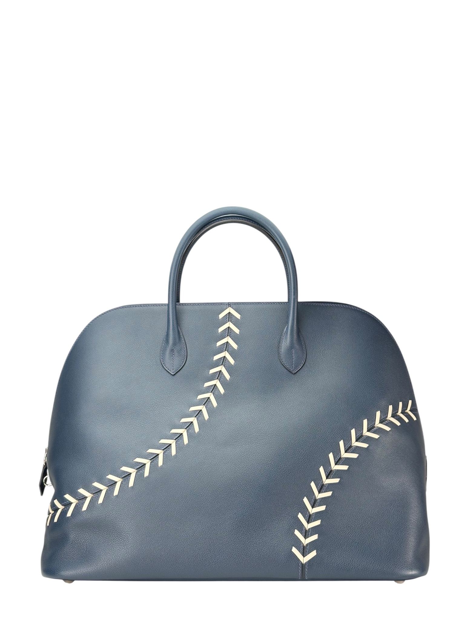 HERMES - Bolide 45 Baseball Evercolor Blue Malte Silver Hardware