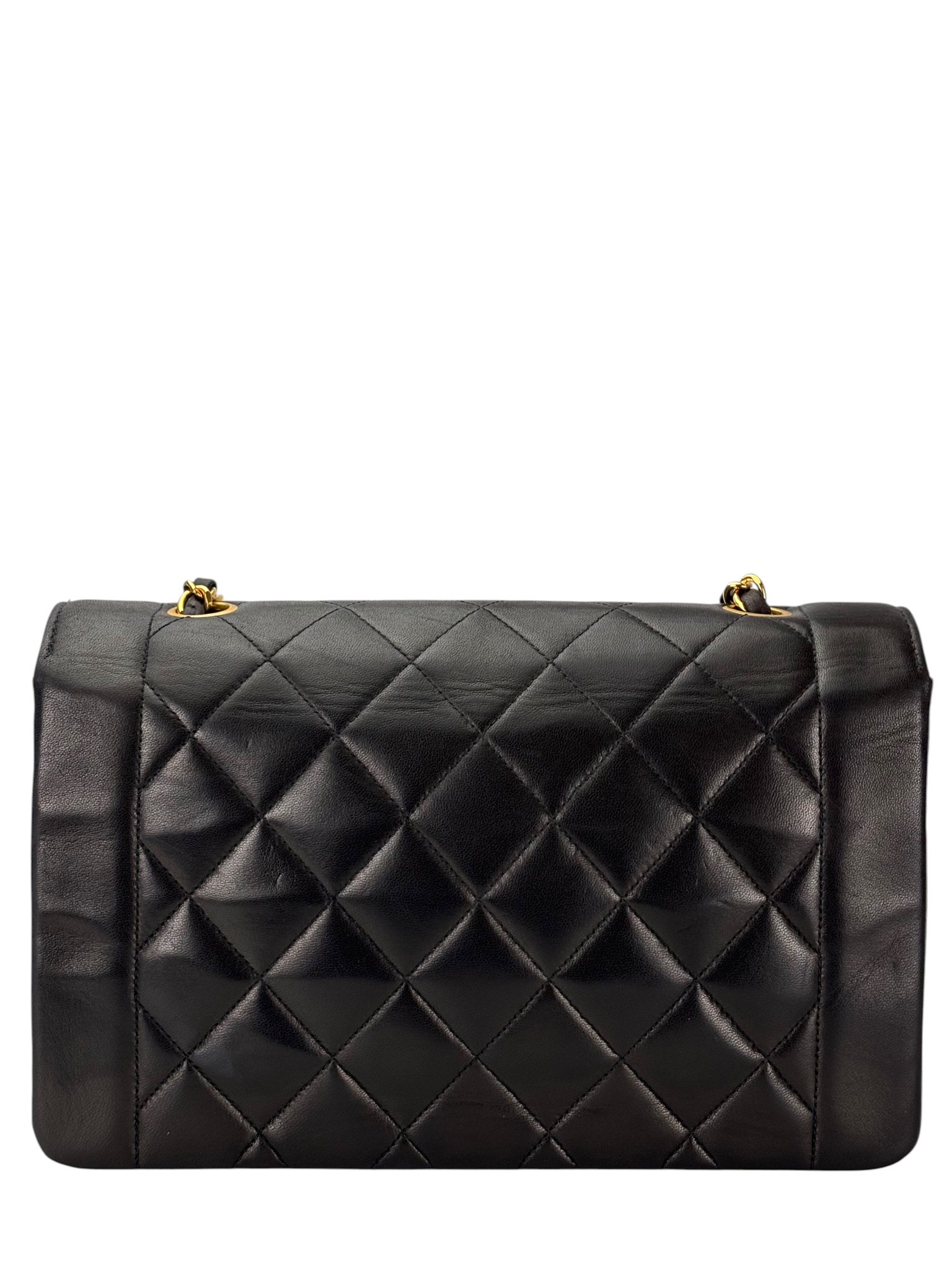 CHANEL - Black Lambskin Medium Diana Shoulder Bag