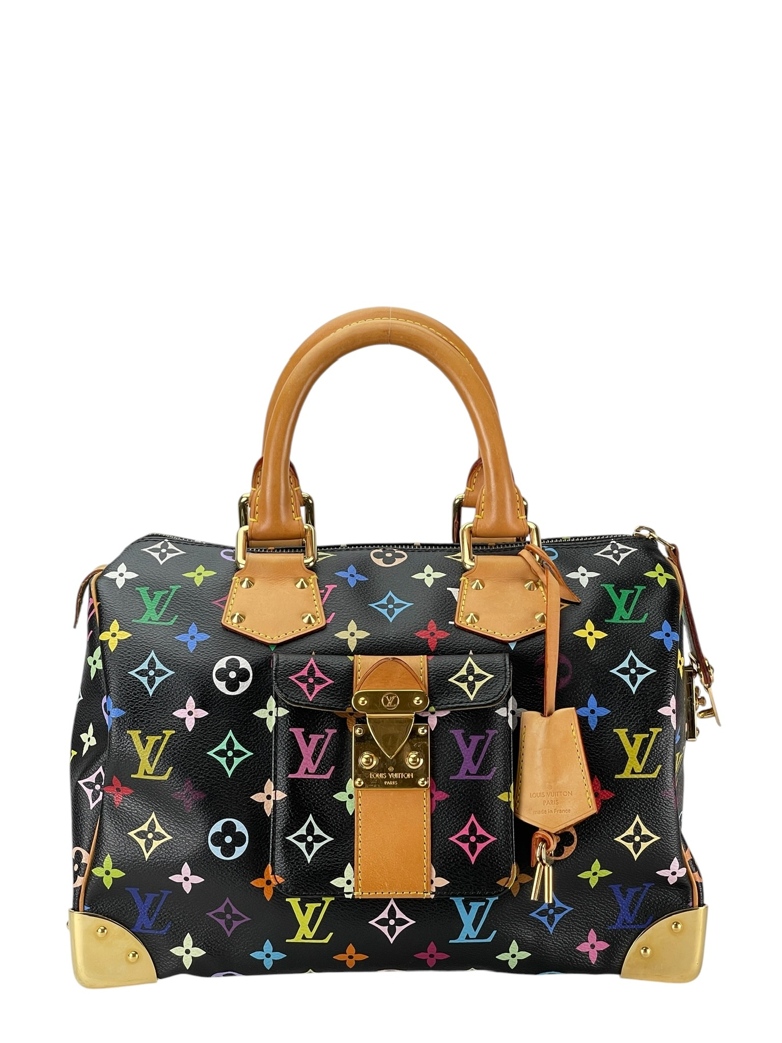 LOUIS VUITTON - Black Monogram Multicolor Speedy30