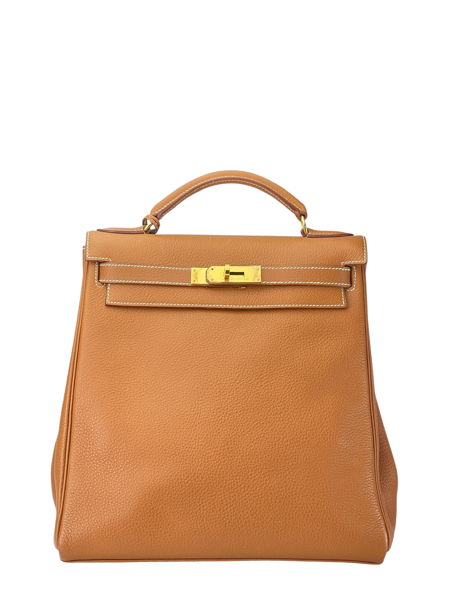 HERMES - Gold Togo Kelly Ado Rucksack 