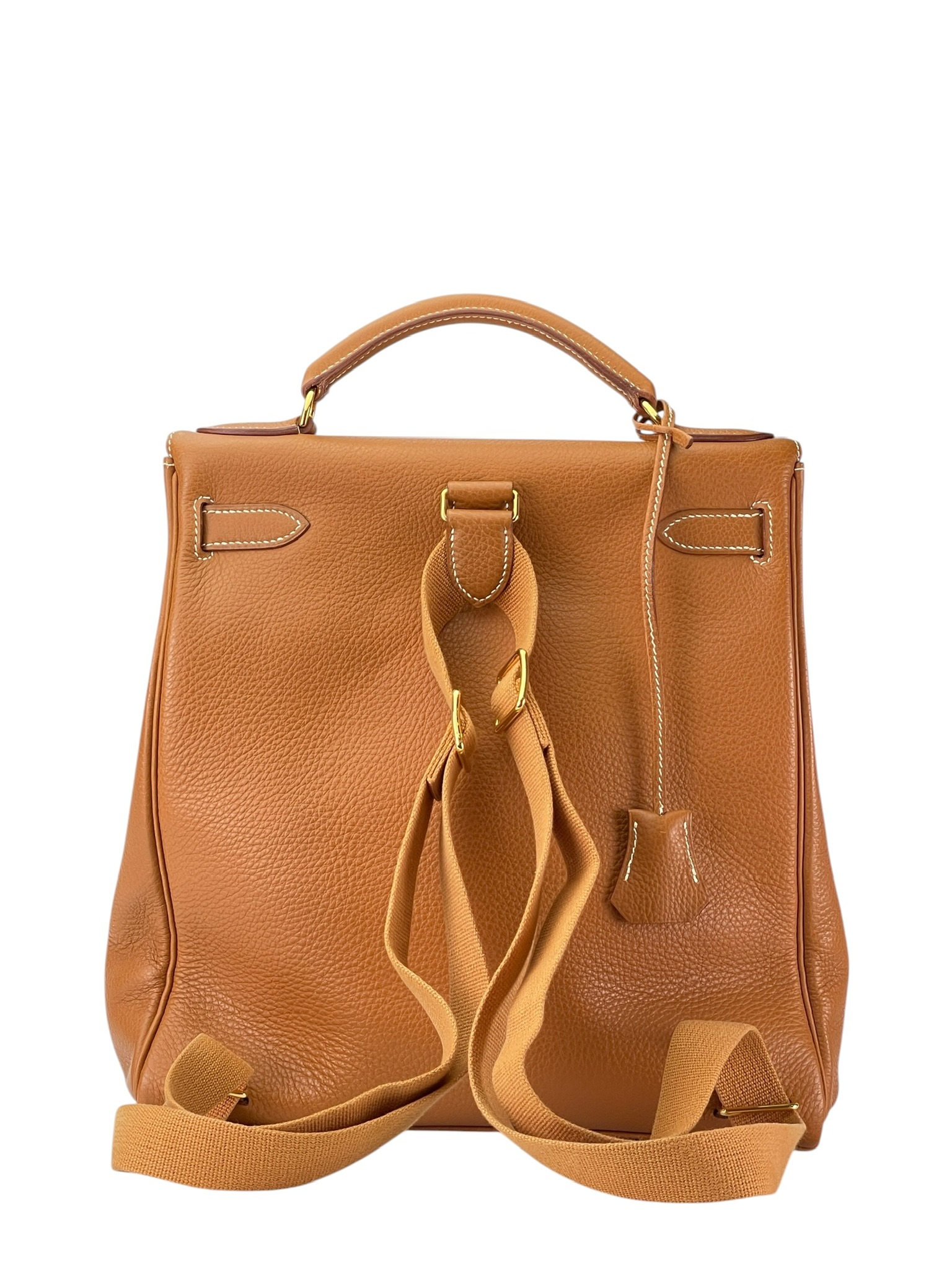 HERMES - Gold Togo Kelly Ado Rucksack 
