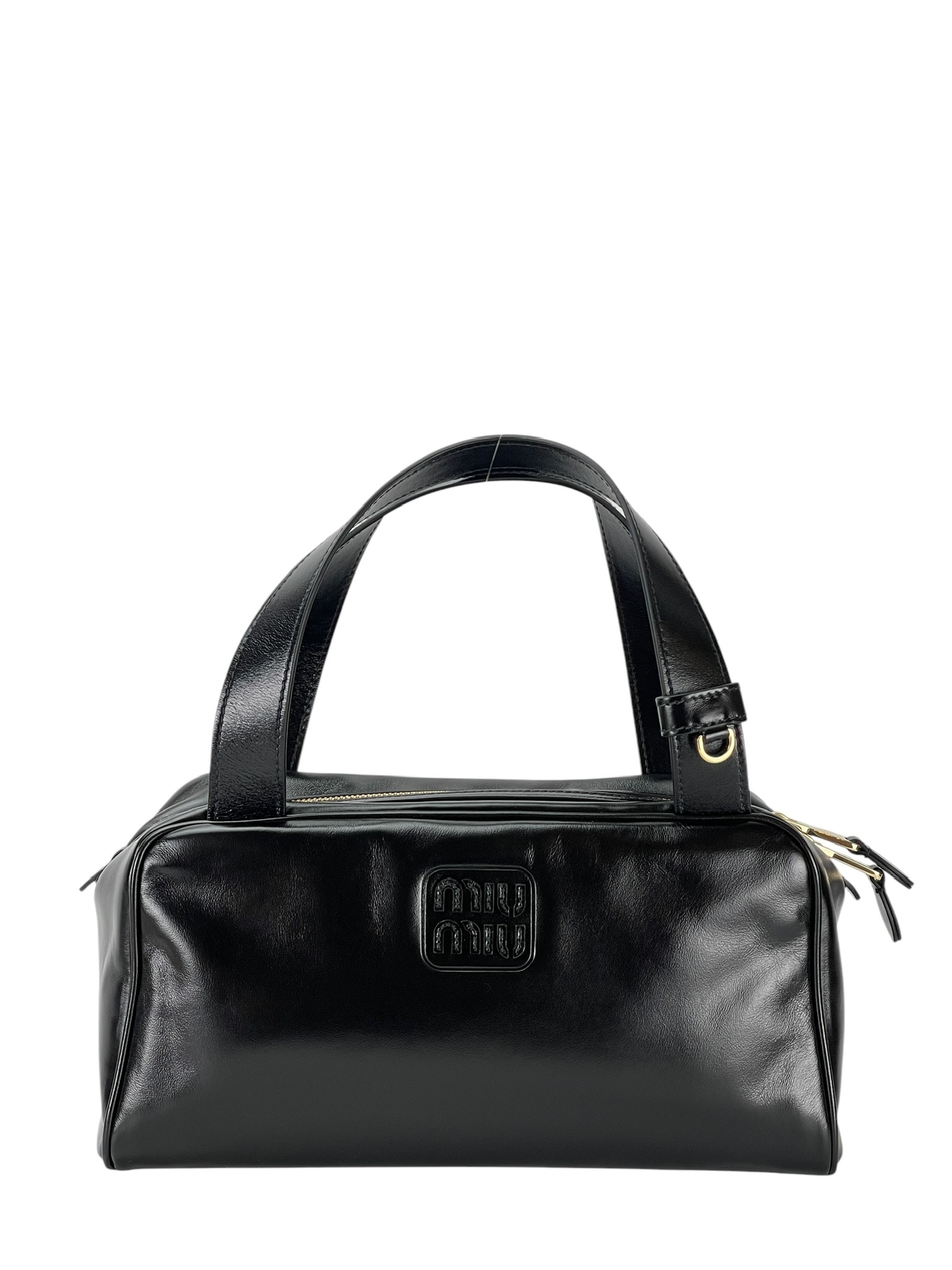 MIUMIU - Black Leather Softy Shine Handbag