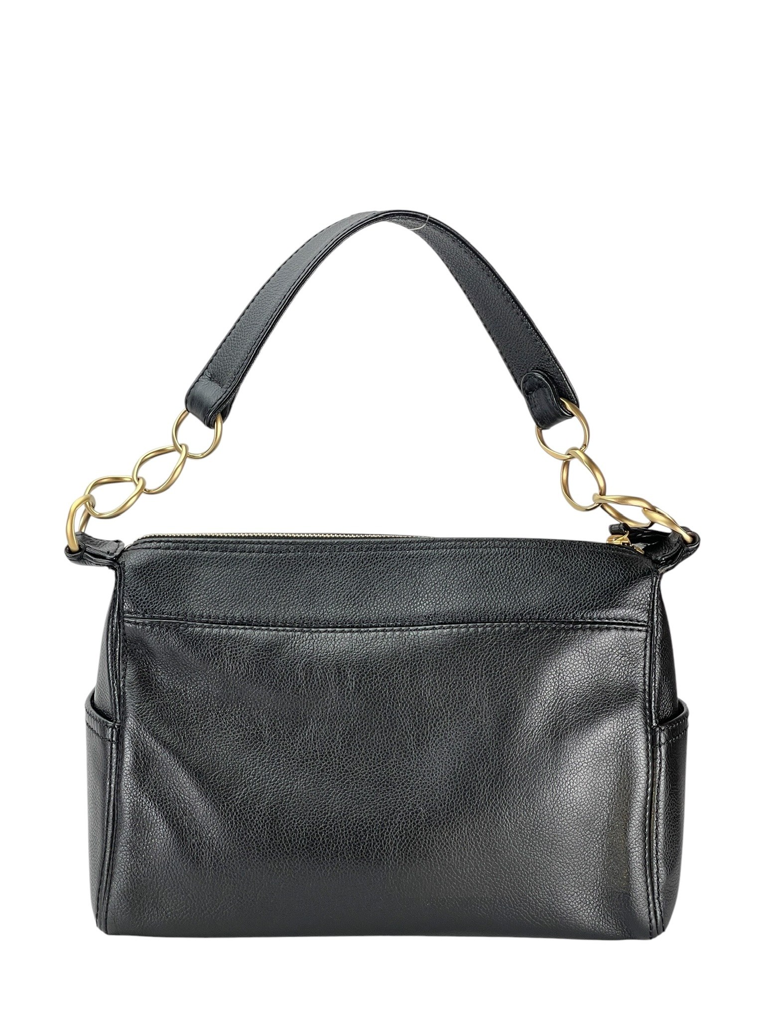 CHANEL - Black Caviar CC Logo Hobo Bag