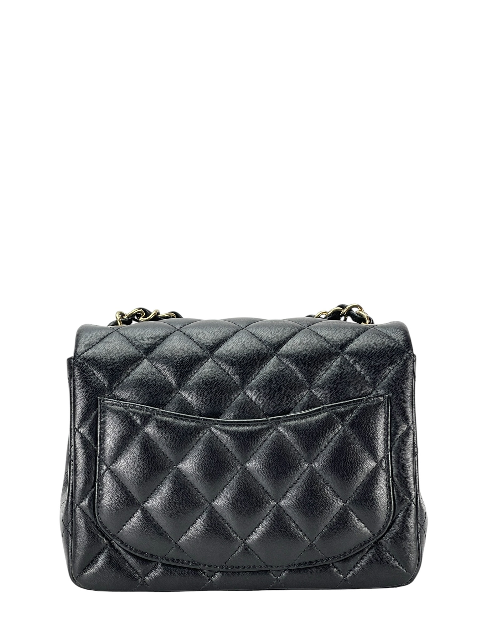 CHANEL - Black Lambskin Square 17 Shoulder Bag