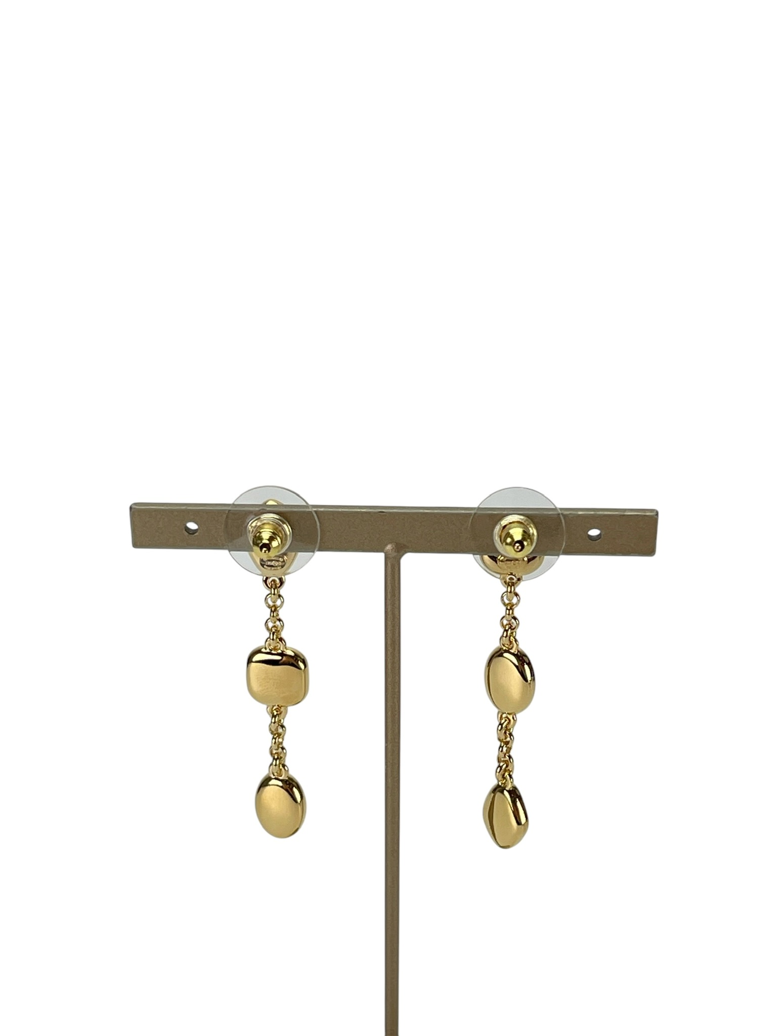 CHANEL - 26B Black Enamel CC Chain Drop Earrings