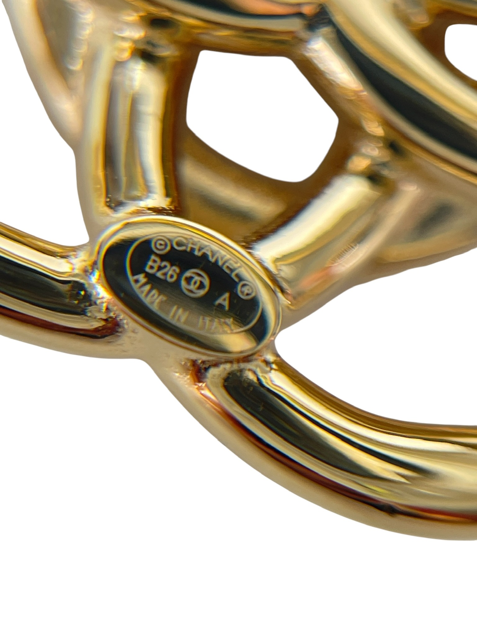 CHANEL - 26A Double CC Logo Gold Ring