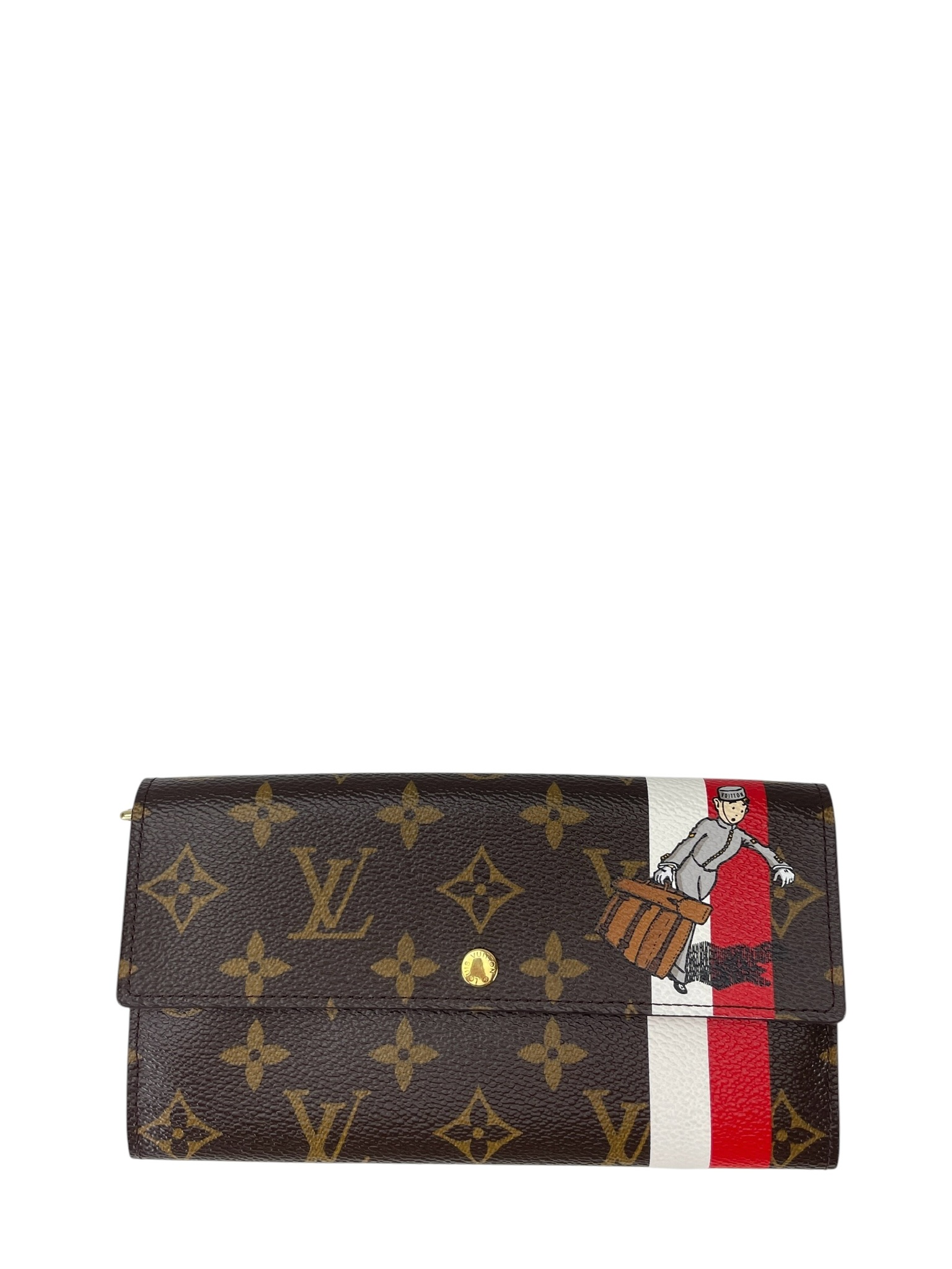 LOUIS VUITTON - Canvas Monogram Groom Sarah Wallet