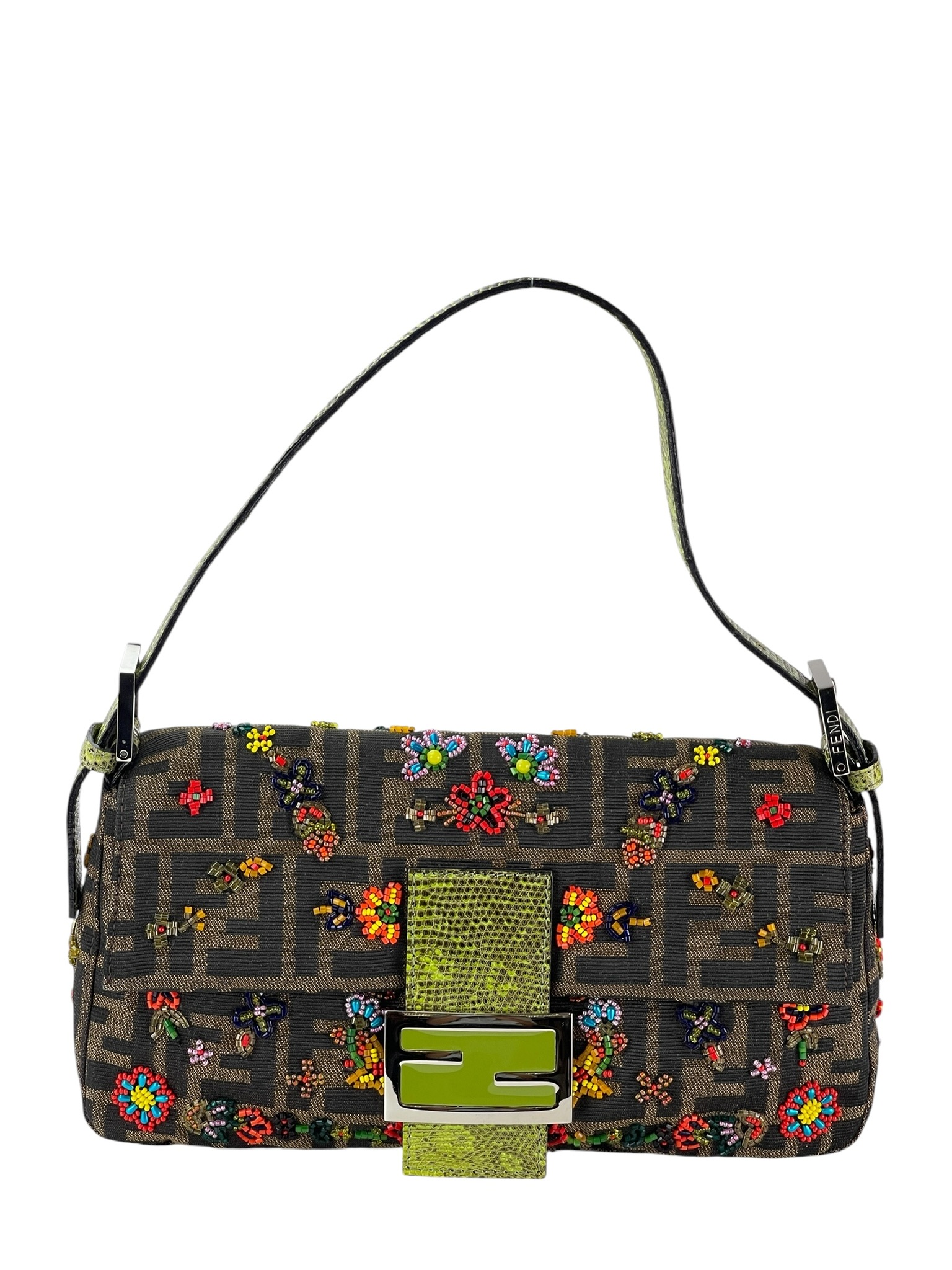 FENDI - Mamma Baguette Beaded Shoulder Bag