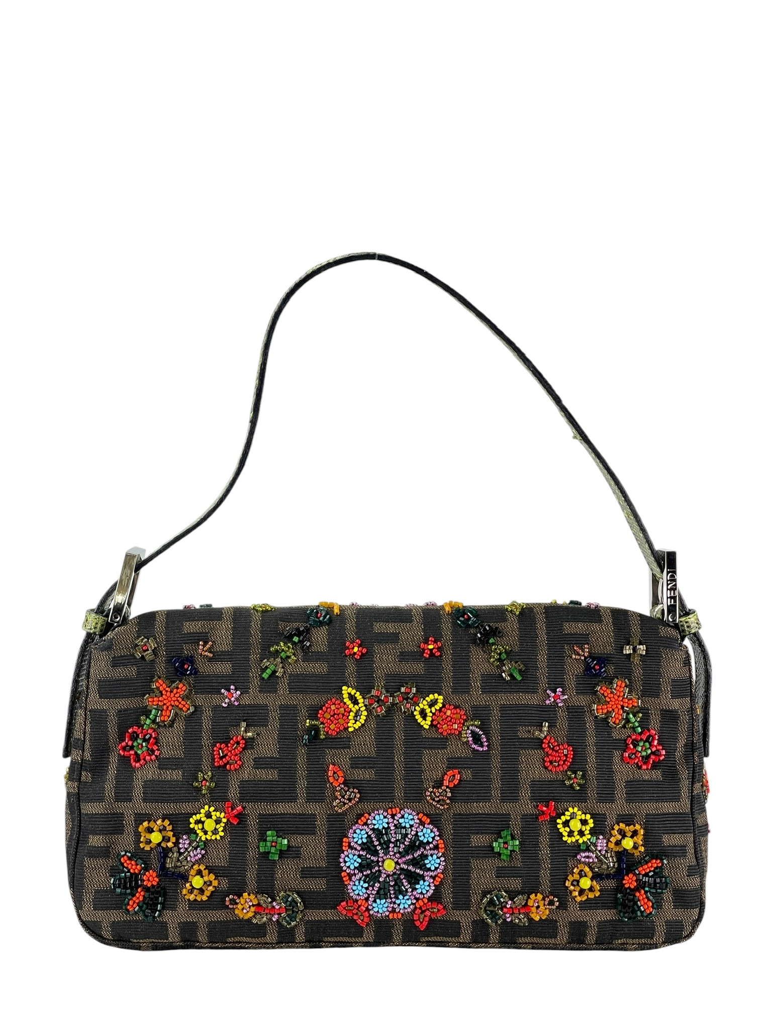 FENDI - Mamma Baguette Beaded Shoulder Bag