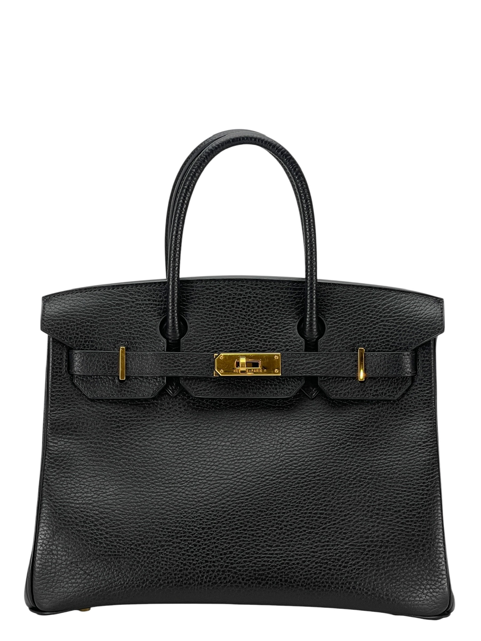 HERMES - Birkin 30 Noir 89 Ardenne Togo Gold Hardware 