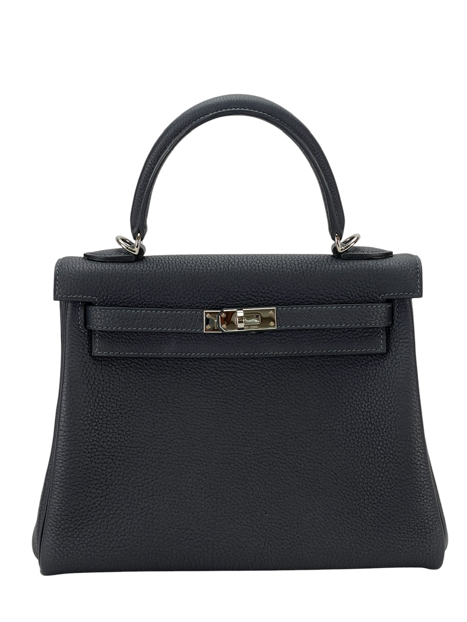 HERMES - Kelly 25 Blue Nuit Togo Palladium Hardware